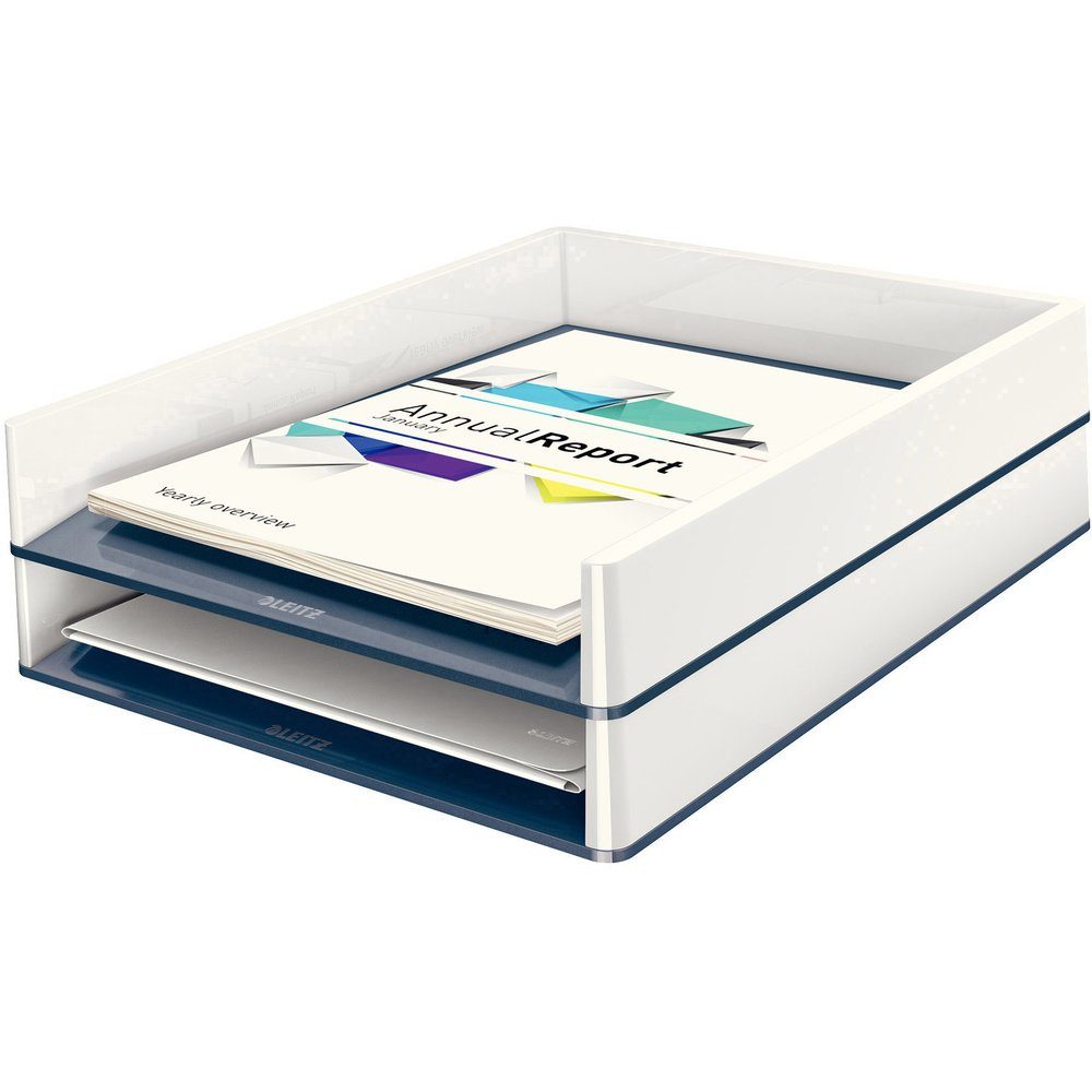 LEITZ Briefablage Leitz 5361-10-01 WOW Duo Briefablage DIN A4, DIN C4 Weiß, Grau 1 St.