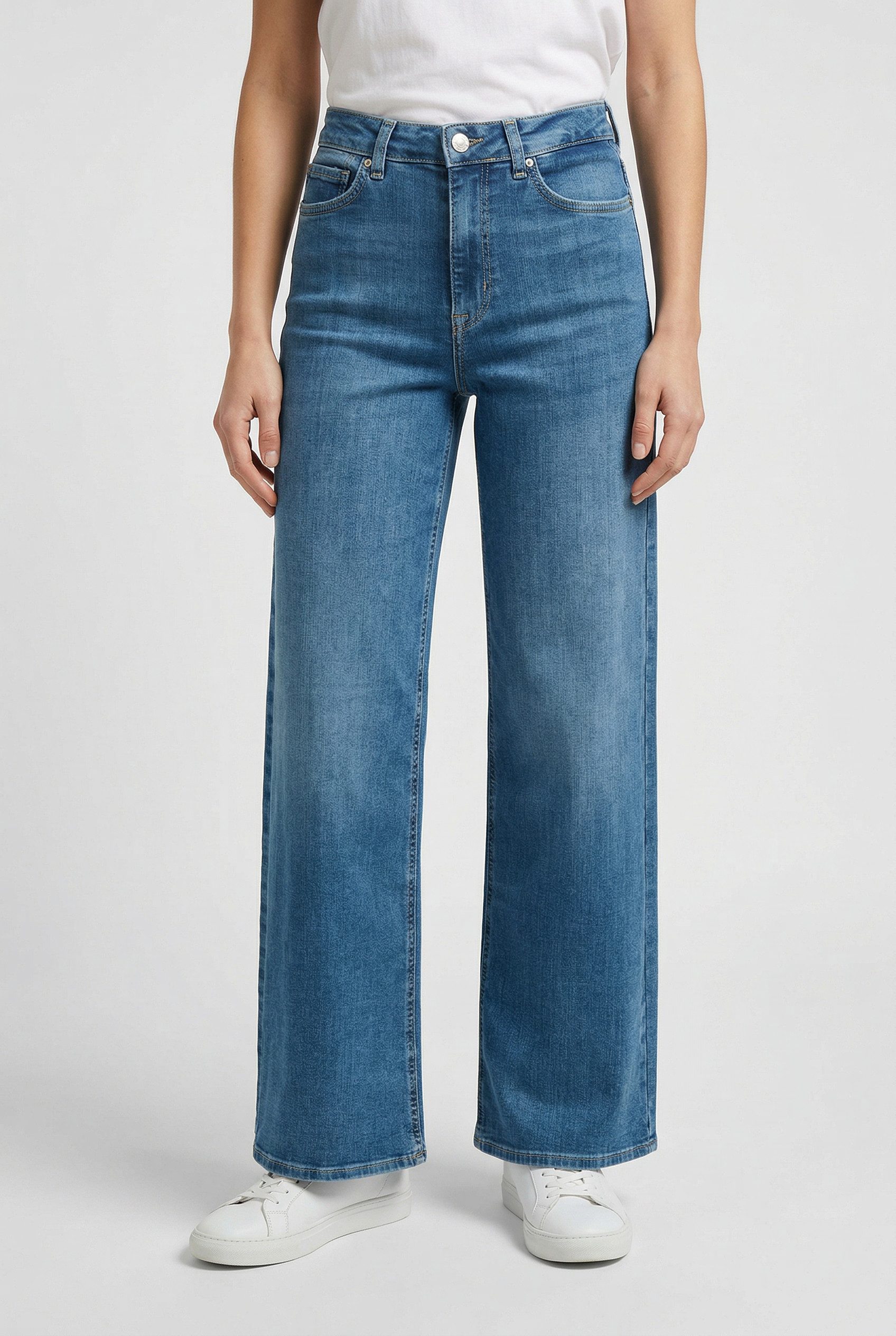 High-waist-Jeans ONLMADISON BLUSH HW WIDE DNM CRO665