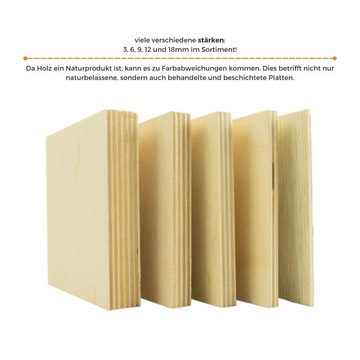 Getzoo Bastelnaturmaterial Multiplex Platte Zuschnitt, 6.5 mm Stärke (50x50) - Sperrholz, (1-tlg)