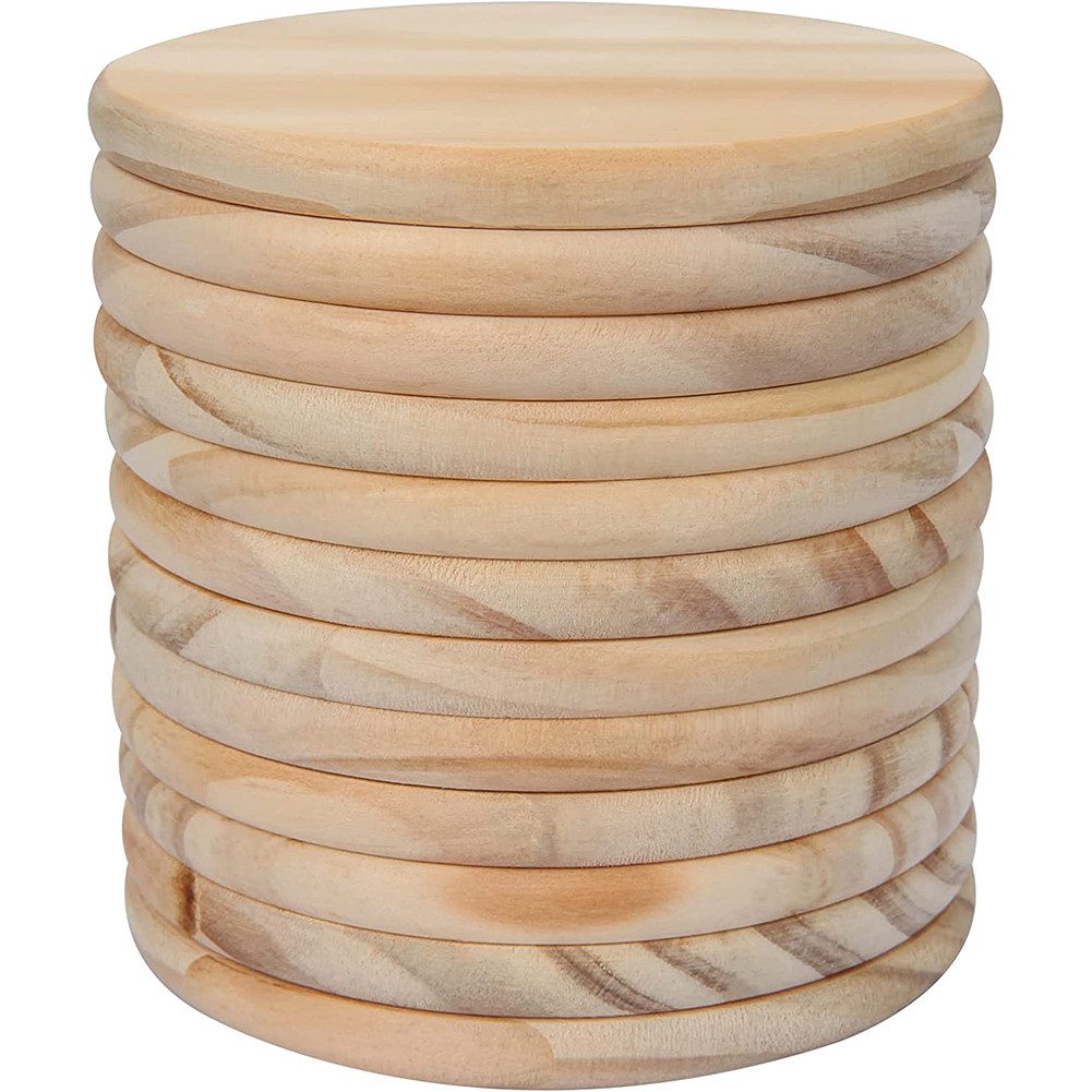 GarveeMore Küchenorganizer-Set 10pcs Unfinished Holz Untersetzer günstig online kaufen