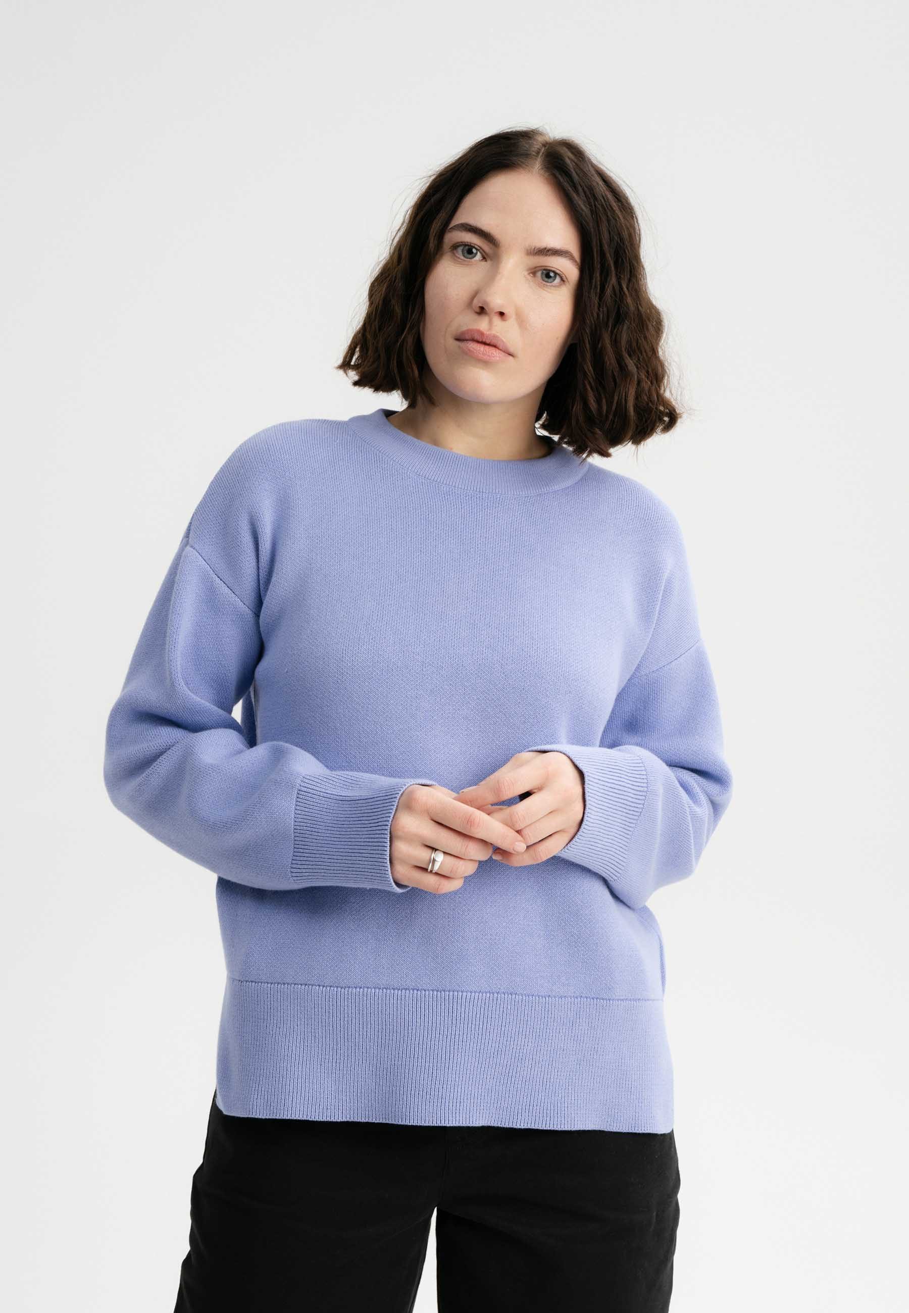 MELA Strickpullover Jacquard Strickpullover Style FAIZA Rippbündchen