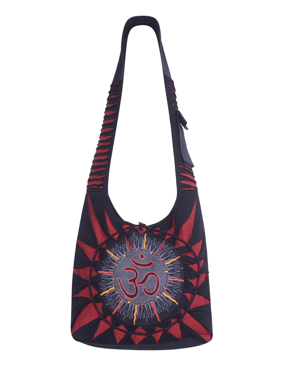 Vishes Beuteltasche Damen Beuteltasche Umhängetasche Stoff Schultertasche Om Cutwork, Alternative Bekleidung, Ethno, Hippie, Retro Style