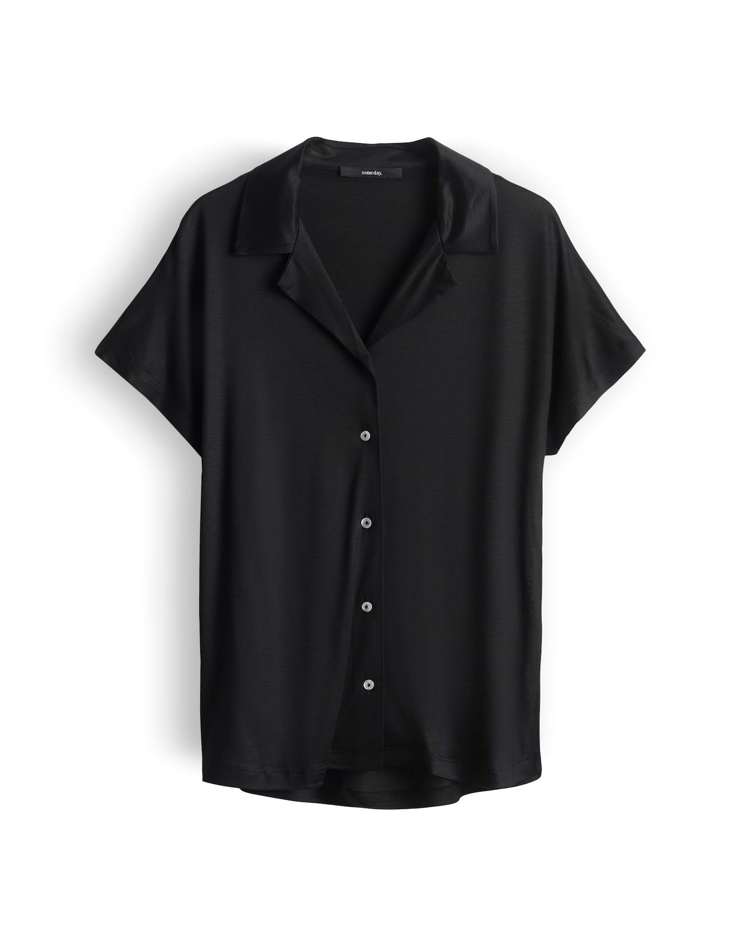 someday Poloshirt Kedina ease aus ECOVERO™-Jersey Perlmuttknöpfe am Polokragen, kühl im Griff