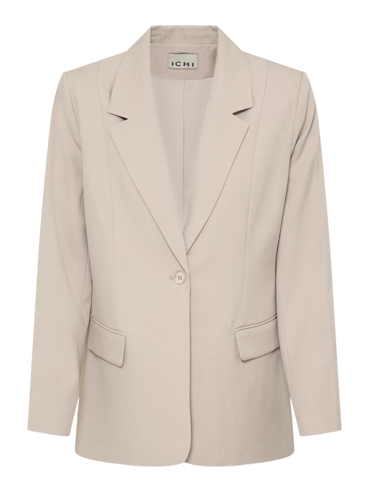 ICHI Jackenblazer natur,Business,Polyester,Unifarben,Reverskragen,Lang,Eng