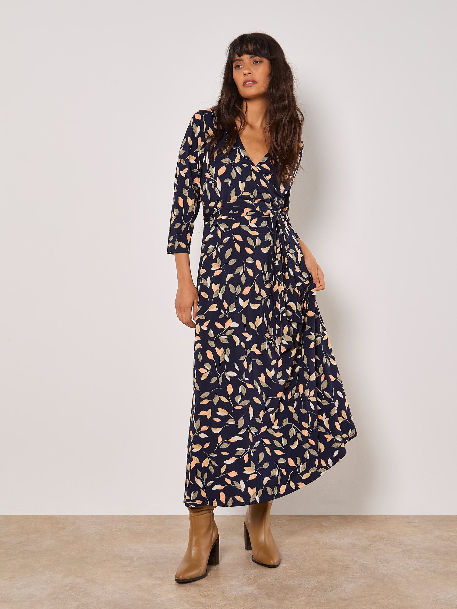 Maxikleid Midikleid in Wickeloptik