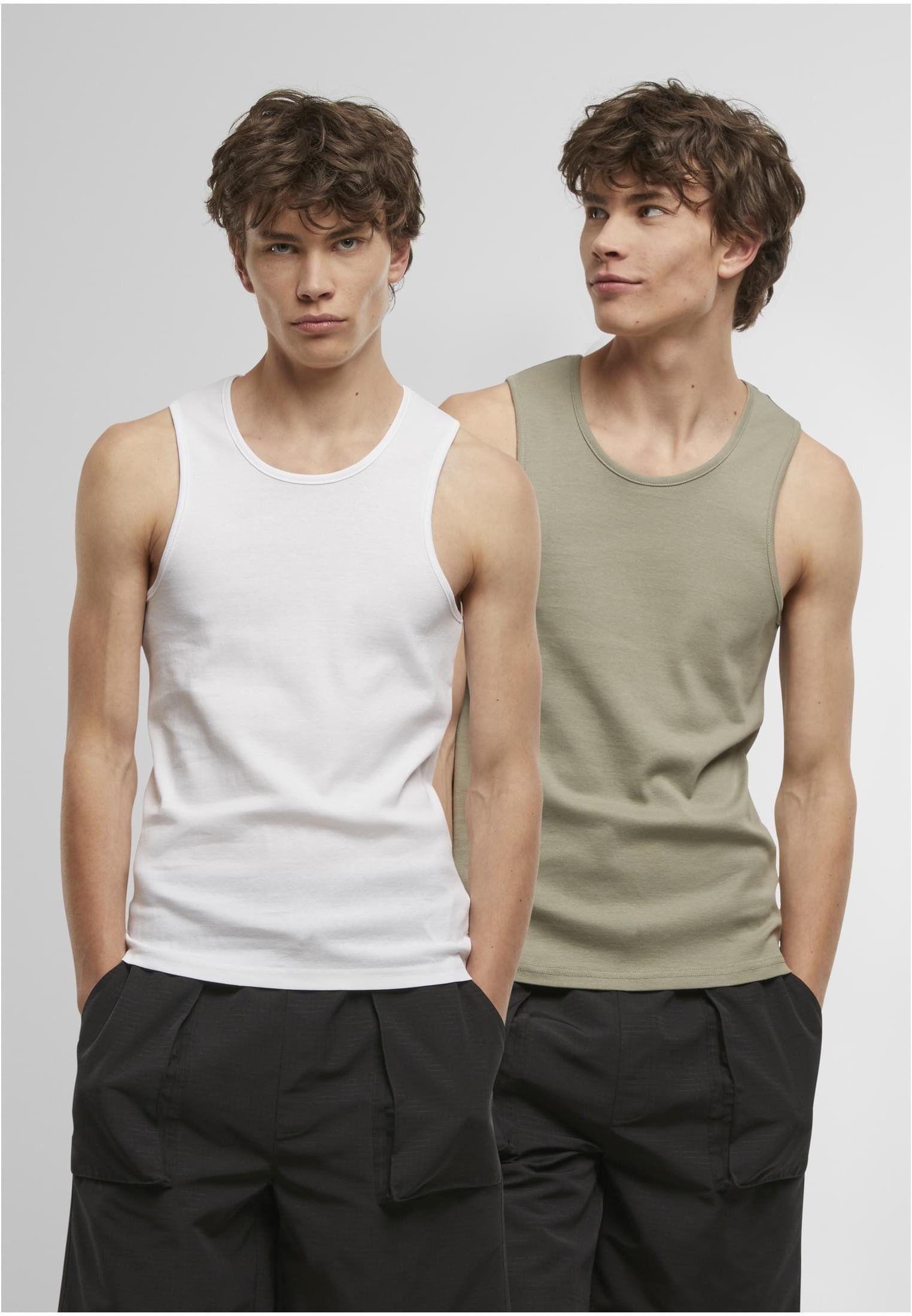 Tanktop Herren Ribbed Tanktop 2-Pack