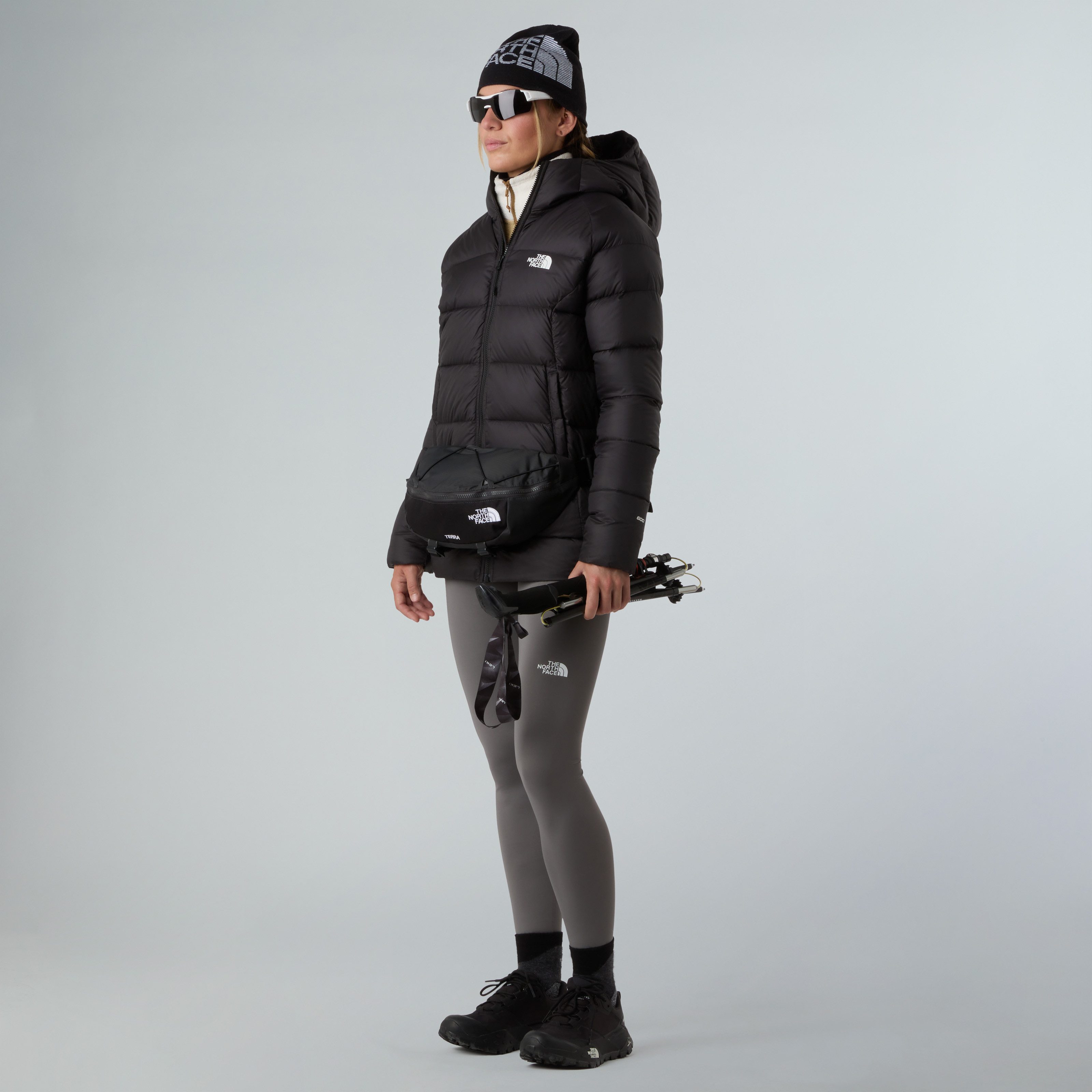 The North Face Daunenmantel W HYALITE DOWN PARKA mit 600er-Daunenfüllung, mit angeschnittener Kapuze