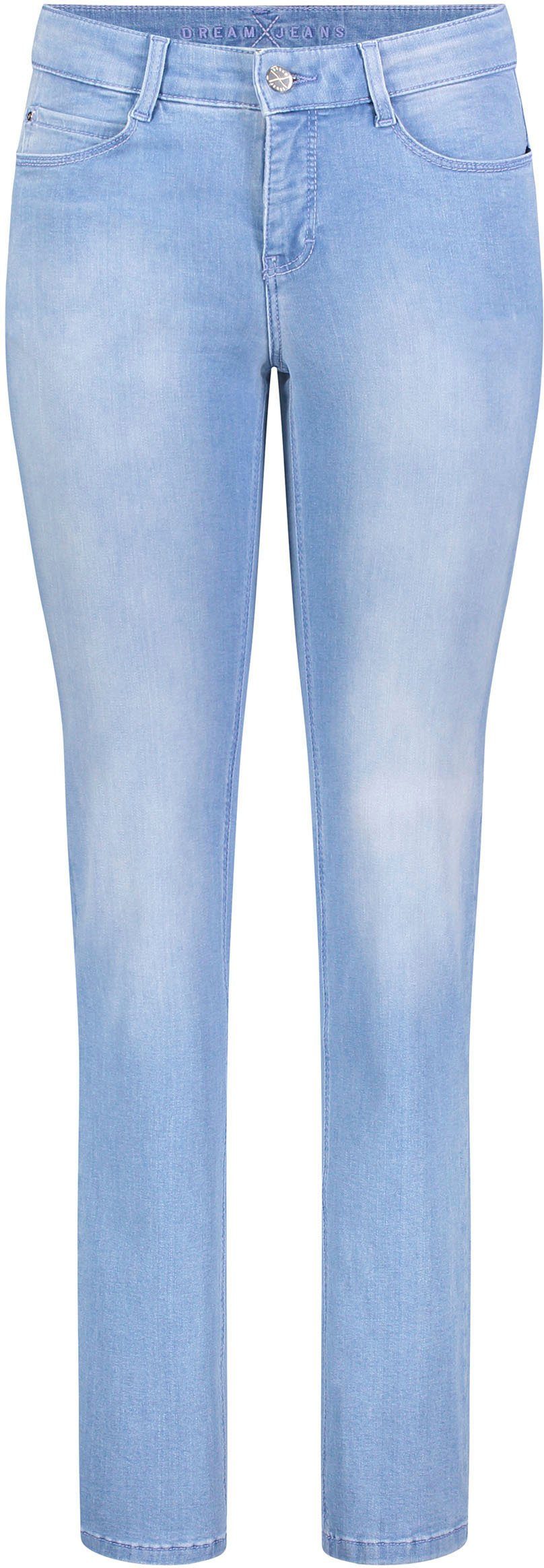 MAC light Dream mit bleached Stretch-Jeans für Sitz perfekten Stretch blue den