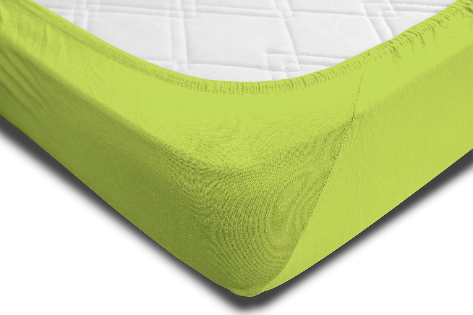 One Home Spannbettlaken, Jersey, Gummizug: rundum, (1 Stück), Baumwolle wei günstig online kaufen