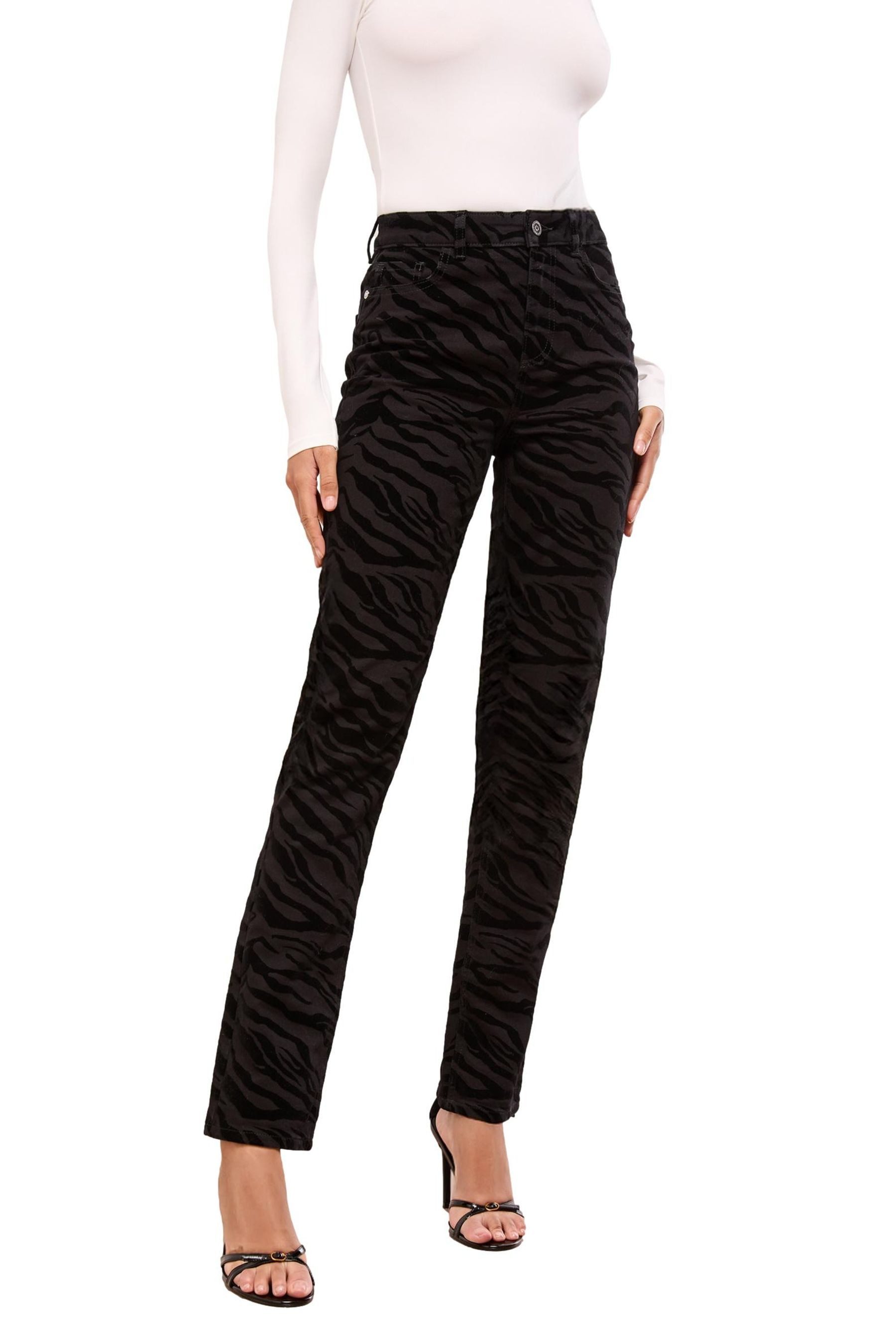LIPSY Taillenjeans Lipsy Straight Fit Jeans mit hoher Taille, Petite (1-tlg)