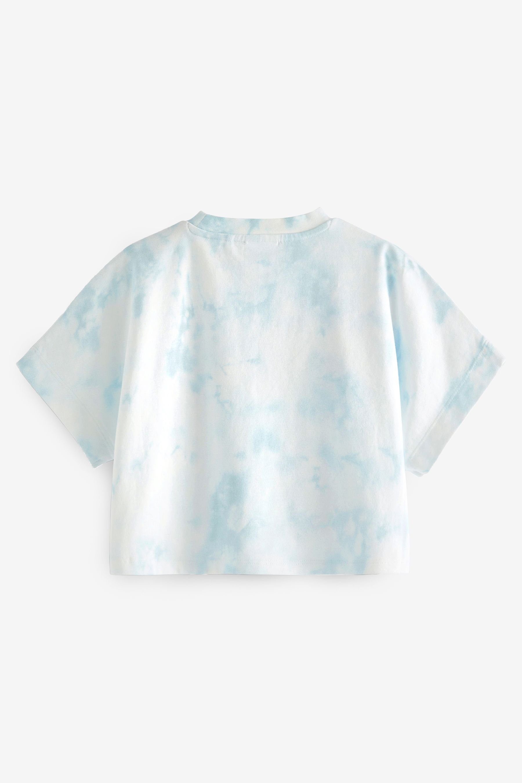 Tie Stitch (1-tlg) T-Shirt Blue Glitter T-Shirt Next Dye License