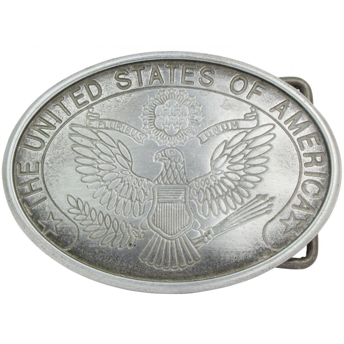 BELTINGER Gürtelschnalle Wechselschließe - United Buckle of 4,0 Gürtelschließ cm States Altsilber America