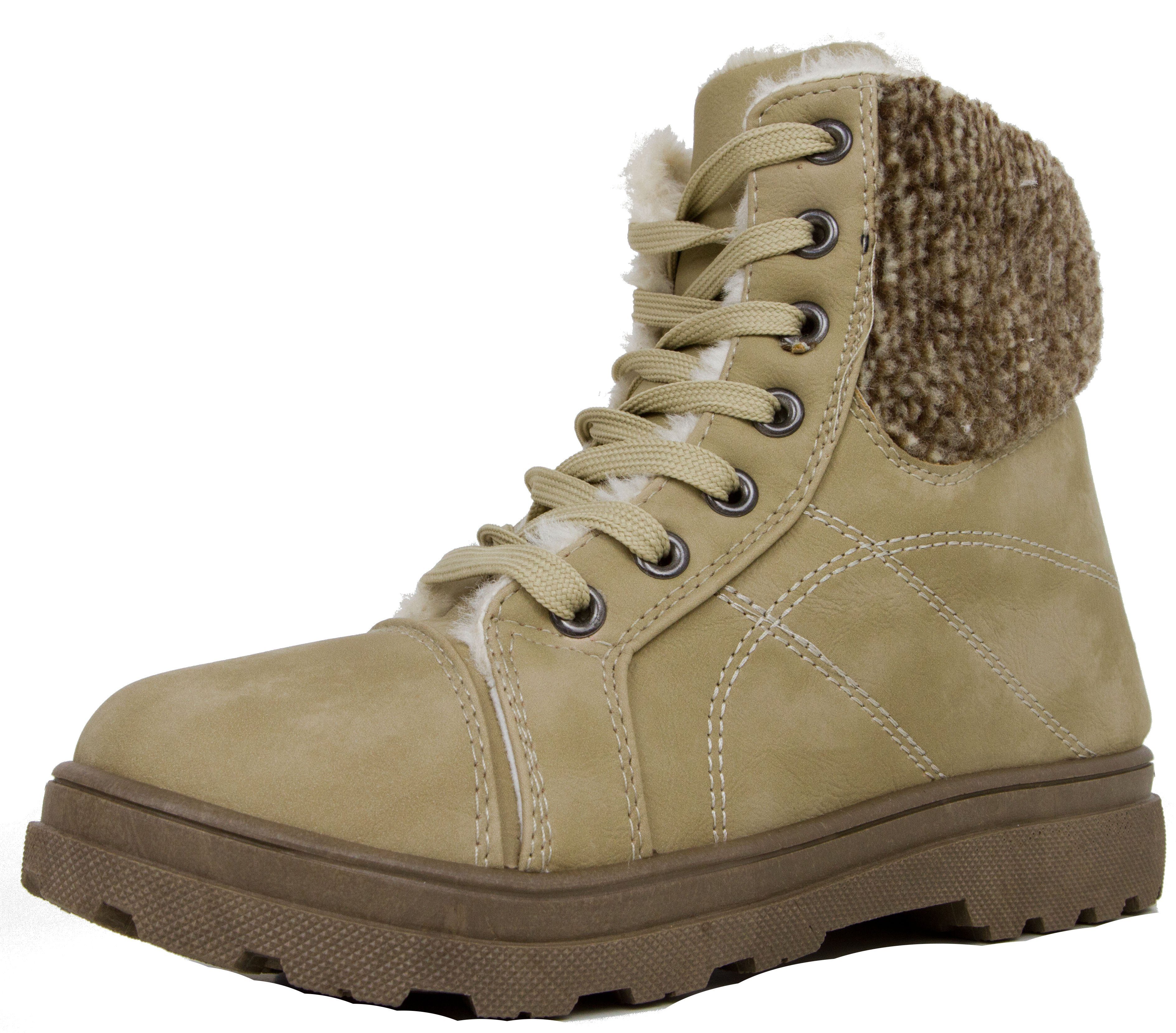 AvaMia Damen Winter Schuhe Boots Winterstiefeletten Damenstiefel Winterstiefelette Winterstiefel Fellstiefel warm Fell« Winterstiefelette