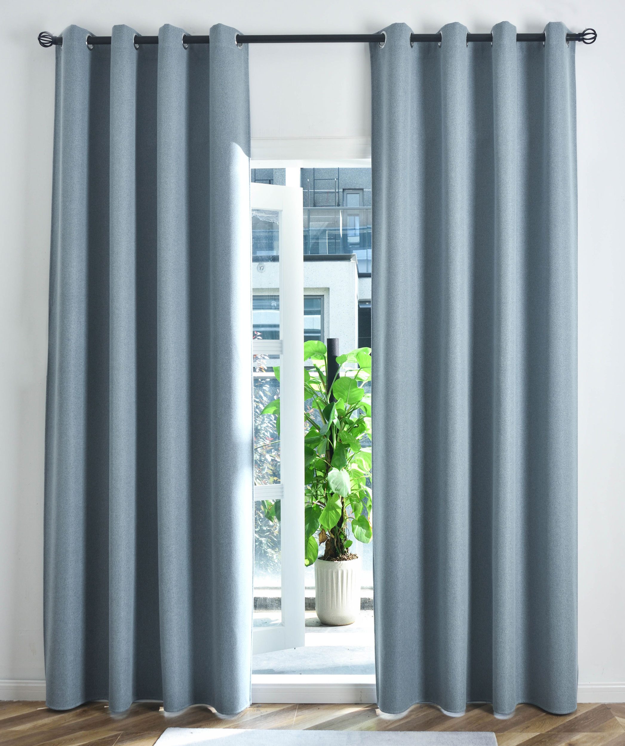 Gardinenbox Vorhang (2 St), Ösen, verdunkelnd, Leinenbindung, 100% Verdunke günstig online kaufen