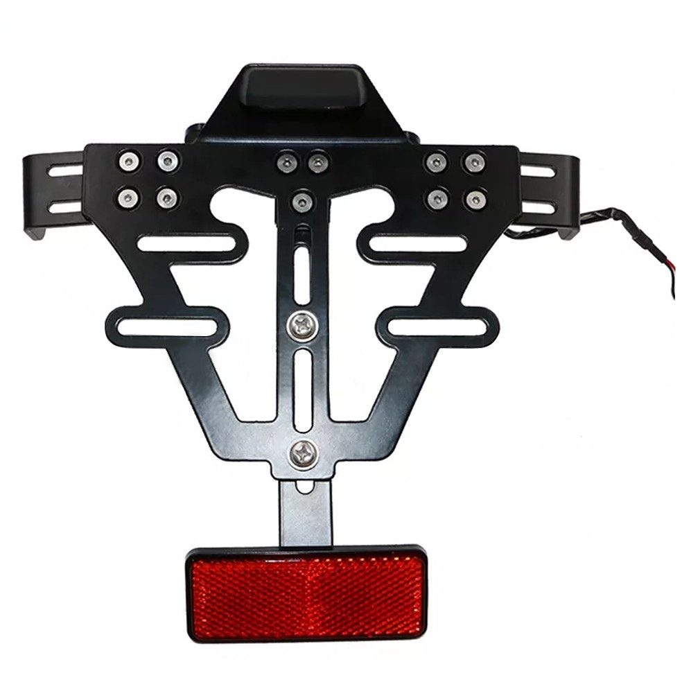 Zaddox Kennzeichenhalter Motorrad Kennzeichenhalter Universal mit LED Beleuchtung # KH5