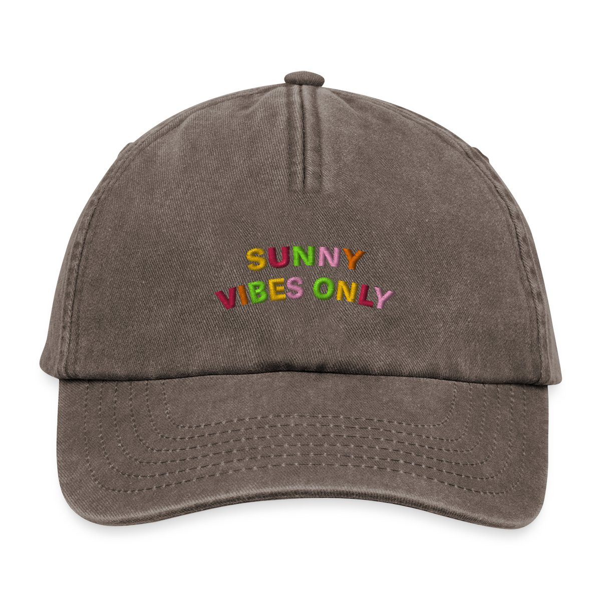 Baseball Cap Schriftzug Sunny Vibes Only Stick Retro Vintage Cap