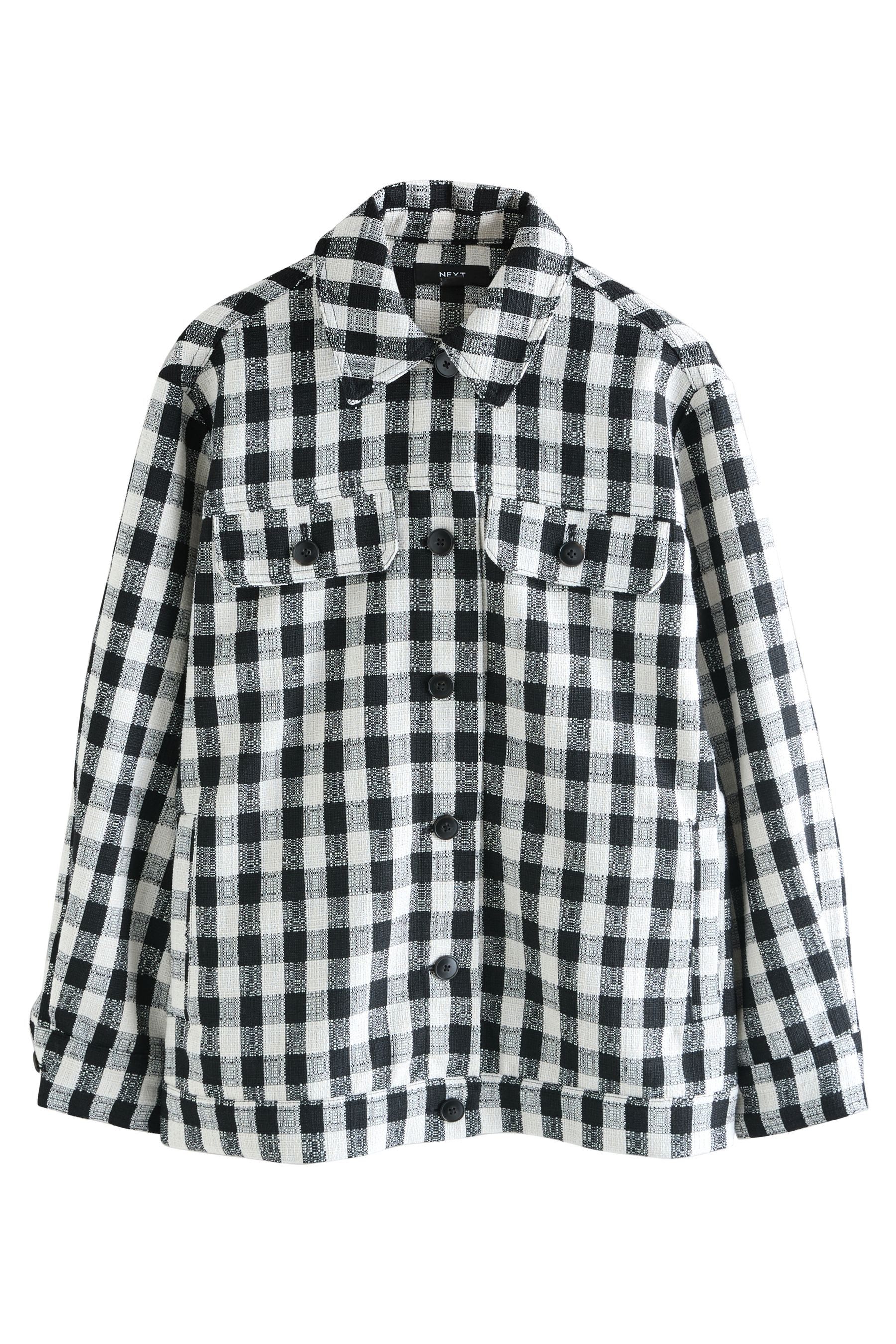 Next Hemdjacke Bouclé-Hemdjacke Kurzgröße (1-St)