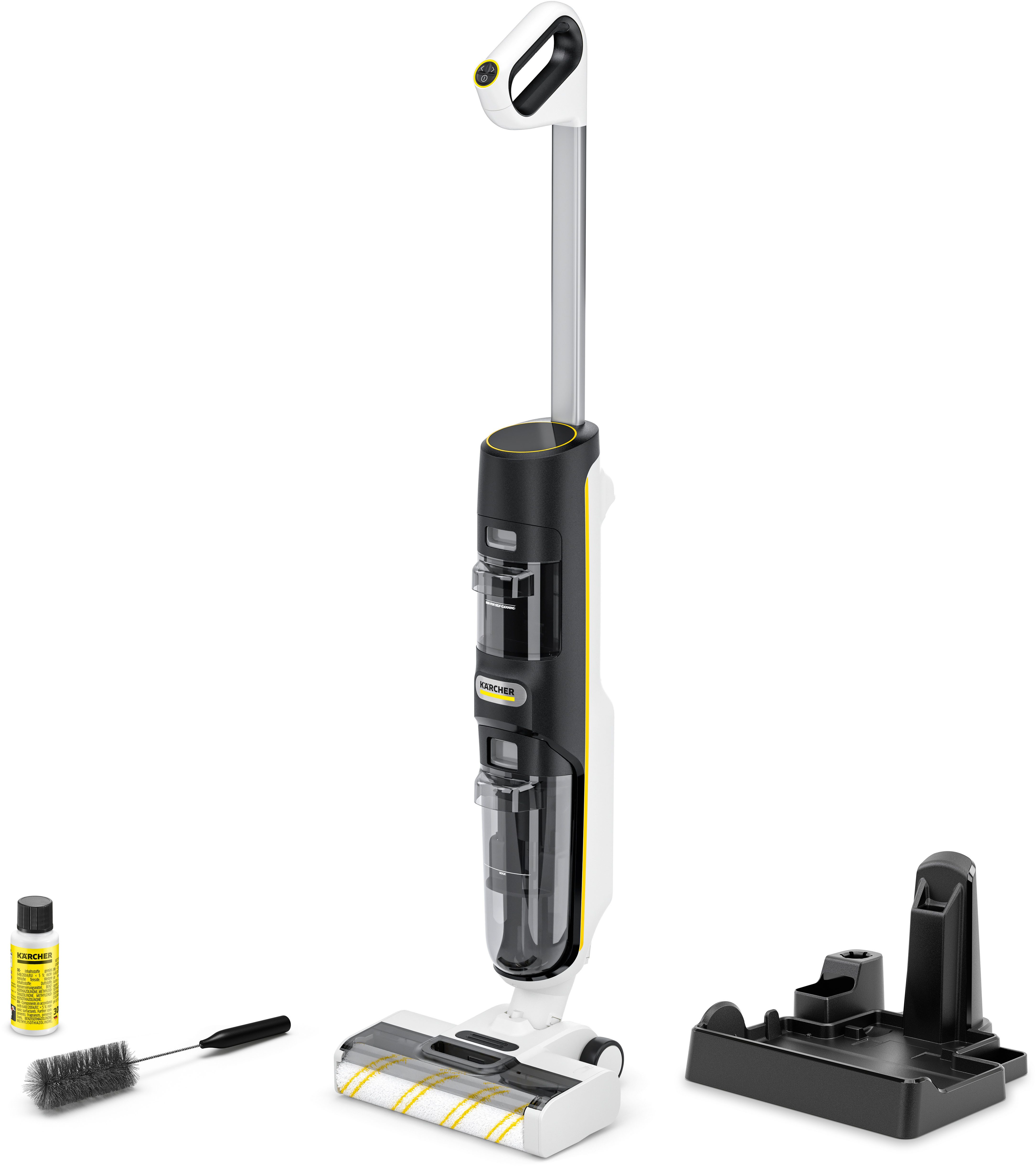 KÄRCHER Akku-Saugwischer FCV 4, 180 W, beutellos, 3 in 1-Reinigung, inkl. Lade-, Park- und Reinigungsstation weiß