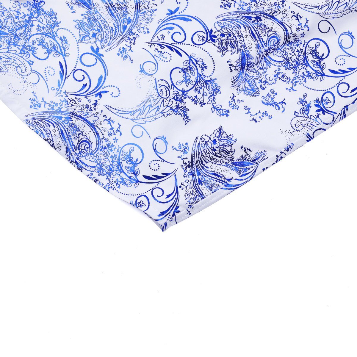 Allthemen Langarmhemd Herren Jacquard Oberteile glitzes Freizeithemd für Hochzeit – Bild 5 von 5