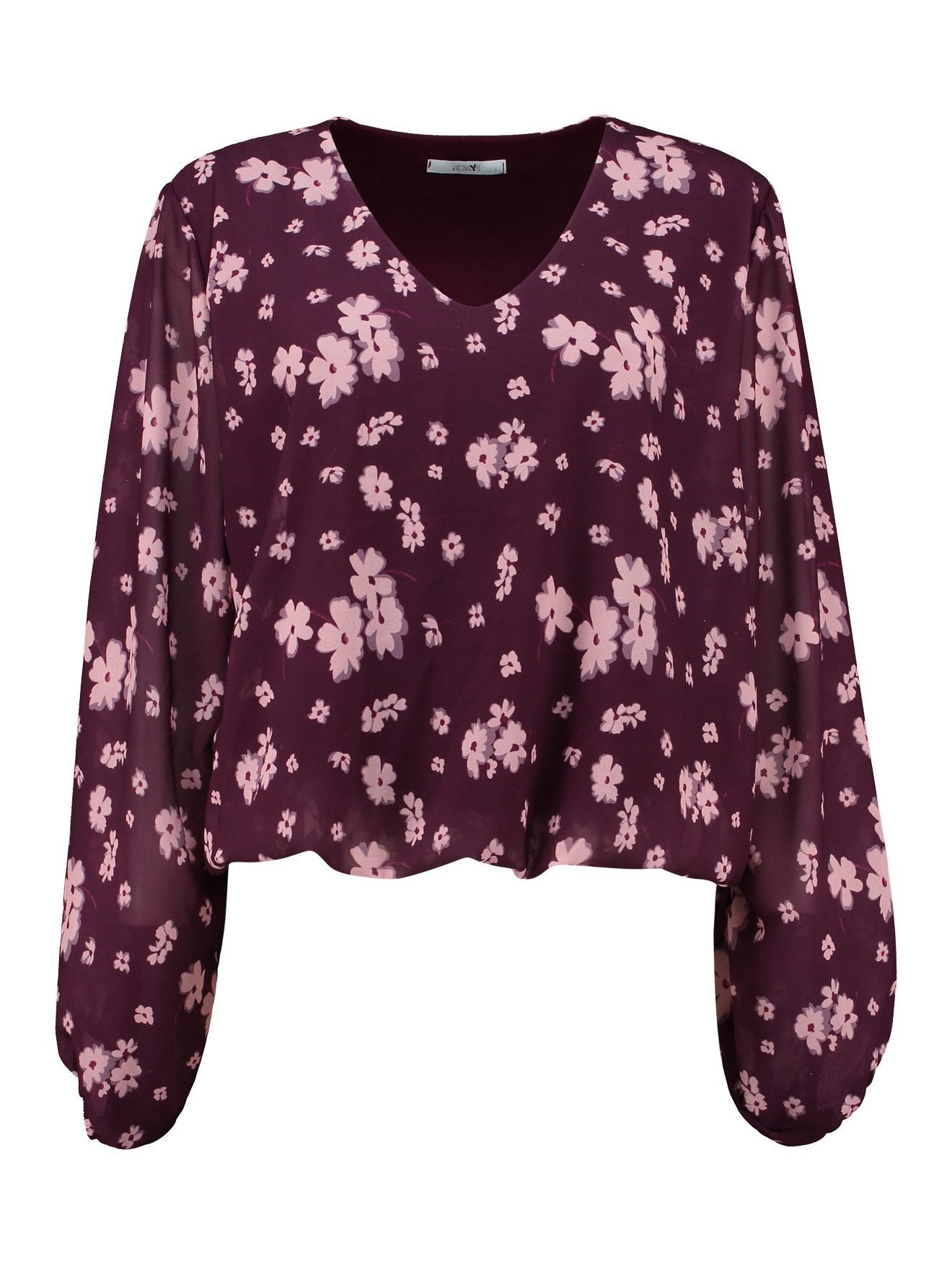 HaILY’S T-Shirt LS P TP Ja44smina, 8245 burgundy flower