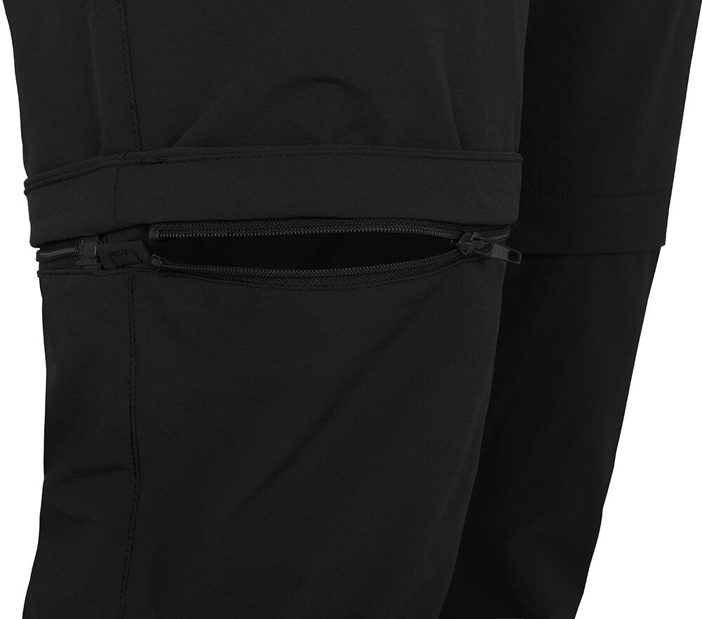 Bergson Outdoorhose ARRESÖ COMFORT Zipp Off Herren Wanderhose, leicht, strapazierfähig, Langgrößen, schwarz