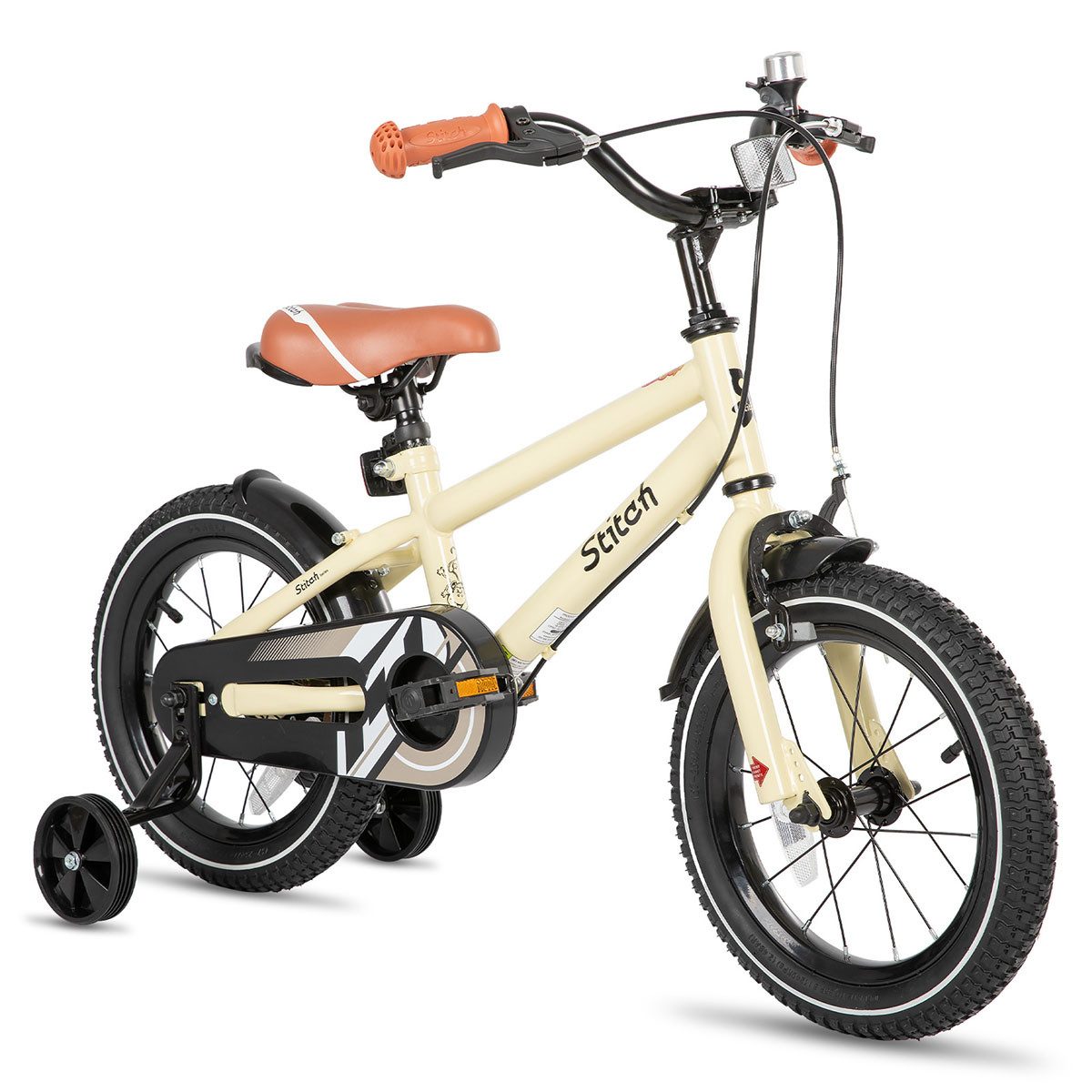JOYSTAR Kinderfahrrad Totem 12/14/16/18/20 Zoll Kinderfahrrad für 3-13 jährige Jungen, mit Stützräder, Kotflügel, Front and rear dual brakes, Reflektorplatte