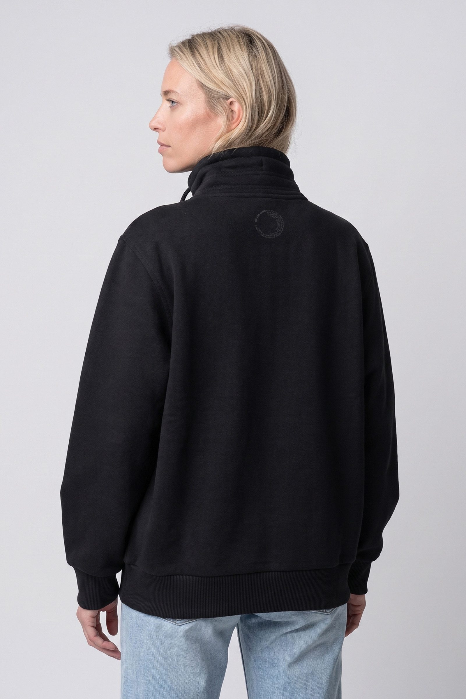 Alife & Kickin Sweatjacke Damen LisbethAK A Sweatjacke, Jacke kurze Zip-Jacke mit Stehkragen und Kordelzug im Streetwear-Look – Bild 3 von 5