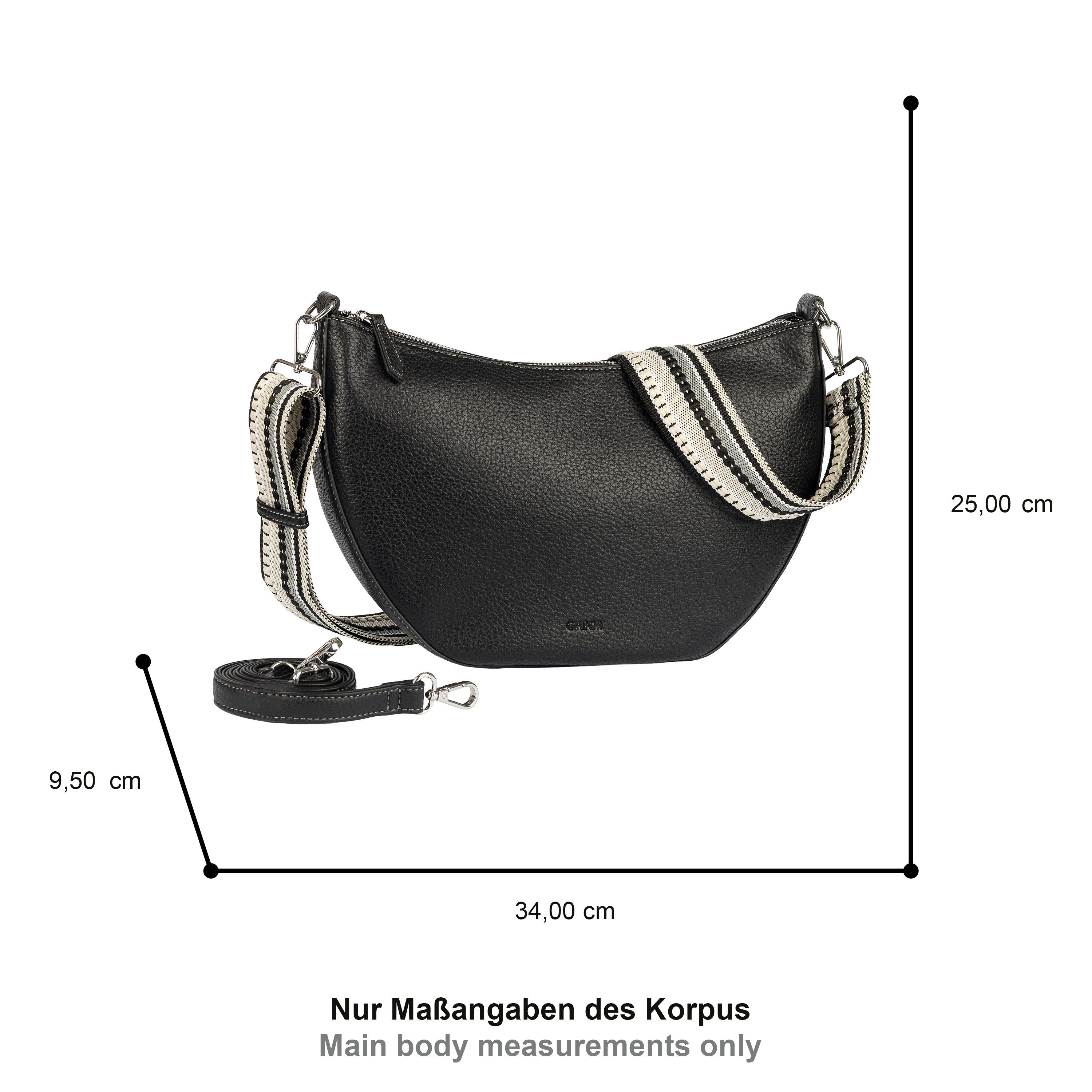 Gabor Umhängetasche Linda Summer (Set, 2-tlg., 2 Schultergurte: 1 Gewebeband, 1 aus hochwertigem Kunstleder), Schultertasche mit dezentem Logo und extrabreitem Schultergurt