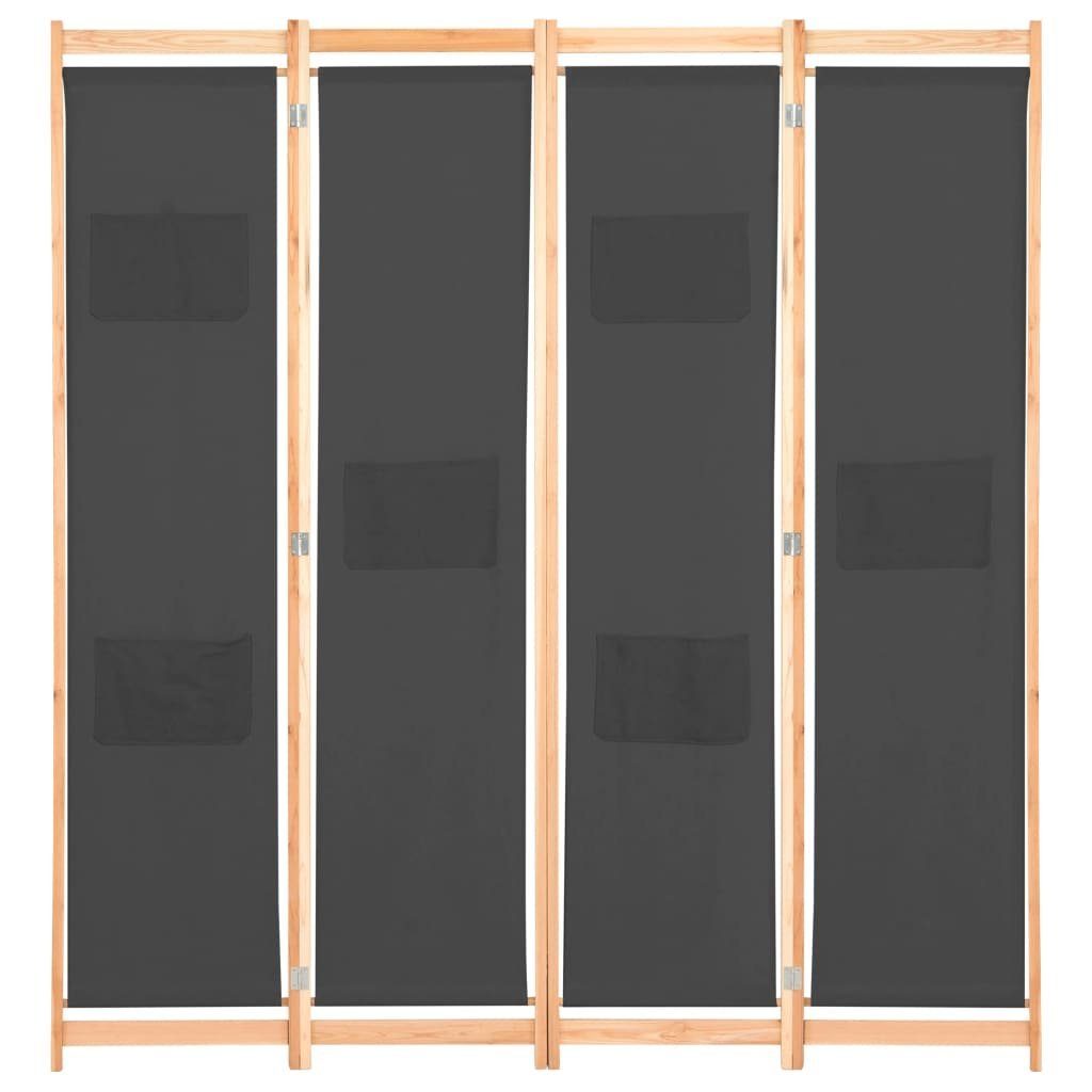Stoff cm furnicato Grau 4-teiliger 170 Raumteiler 160 4 x x