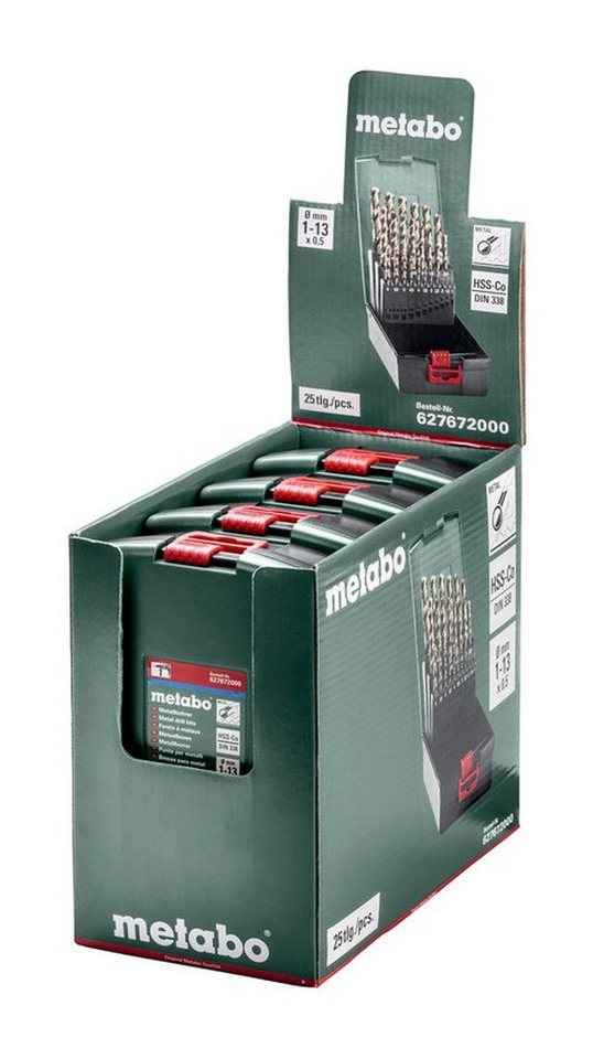 Thumbnail - metabo Bohrersatz, HSS-Co-Kunststoffkassette, "SP", 25-teilig