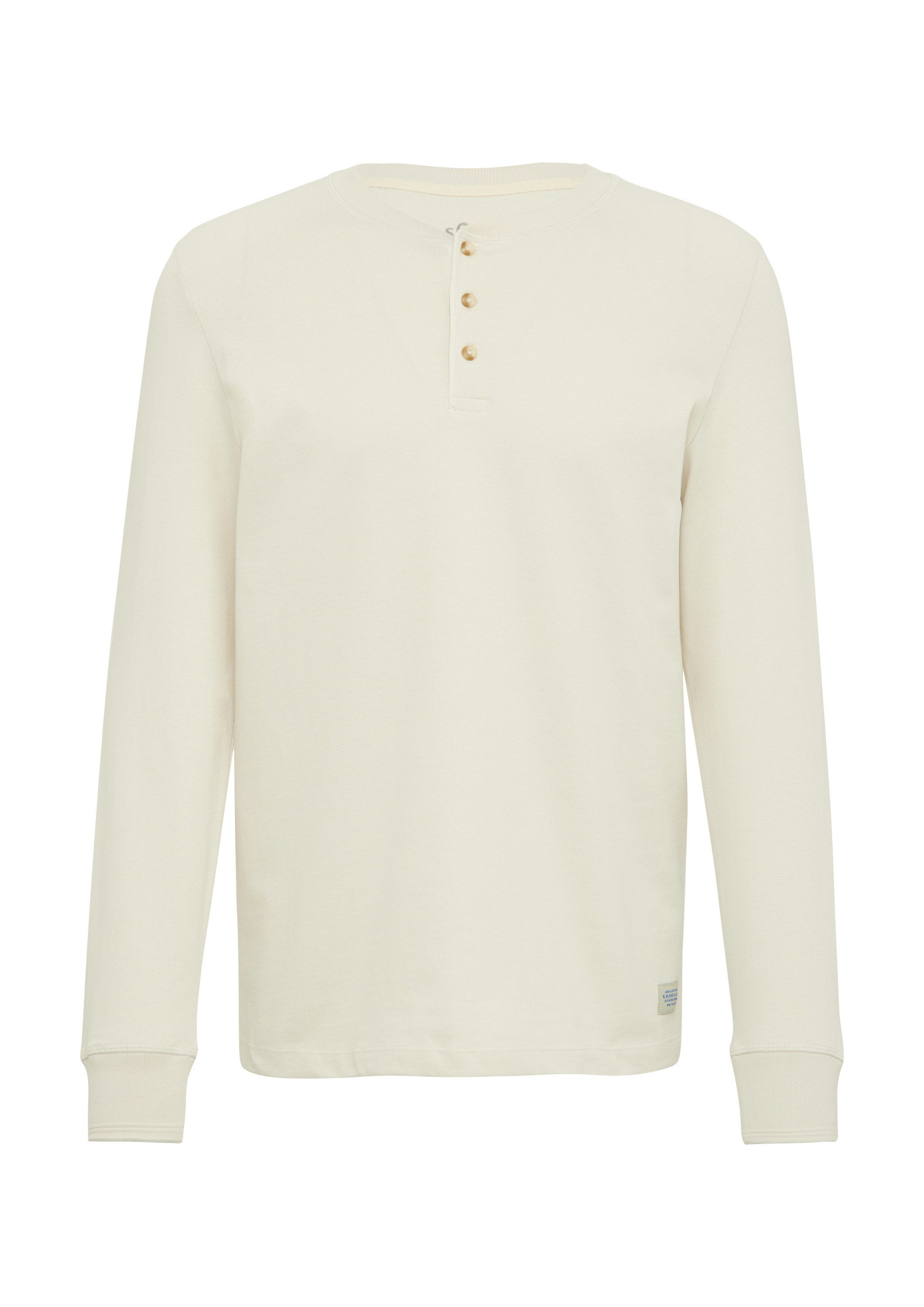 s.Oliver Langarmshirt T-Shirt Langarmshirt mit Henleyausschnitt und Ärmel-B günstig online kaufen