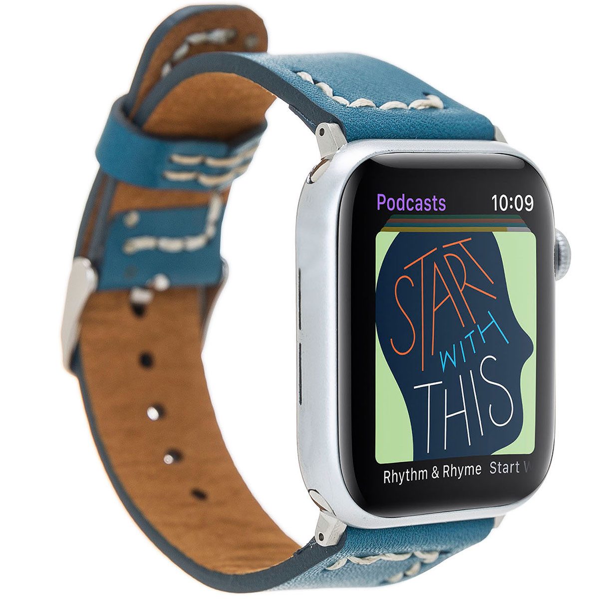 Burkley Smartwatch-Armband Exklusives Vintage Lederarmband, Handmade Stil 22