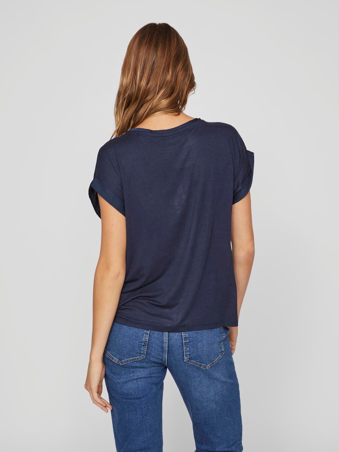 Vila Kurzarmshirt VIELLETTE S/S SATIN TOP günstig online kaufen
