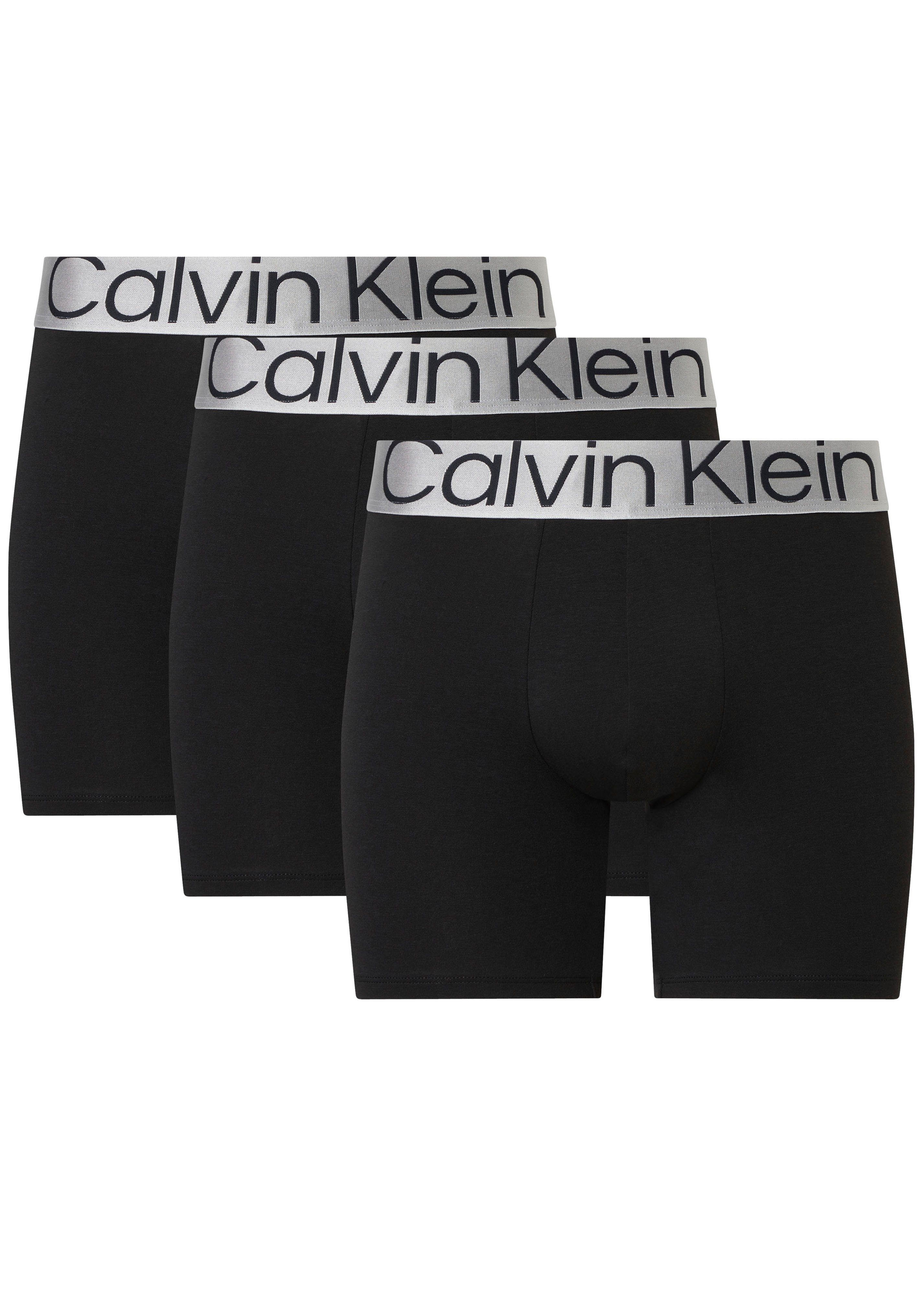 Calvin Klein Boxershorts (Packung, 3-St., 3er-Pack) mit Logobund in  dezentem grau