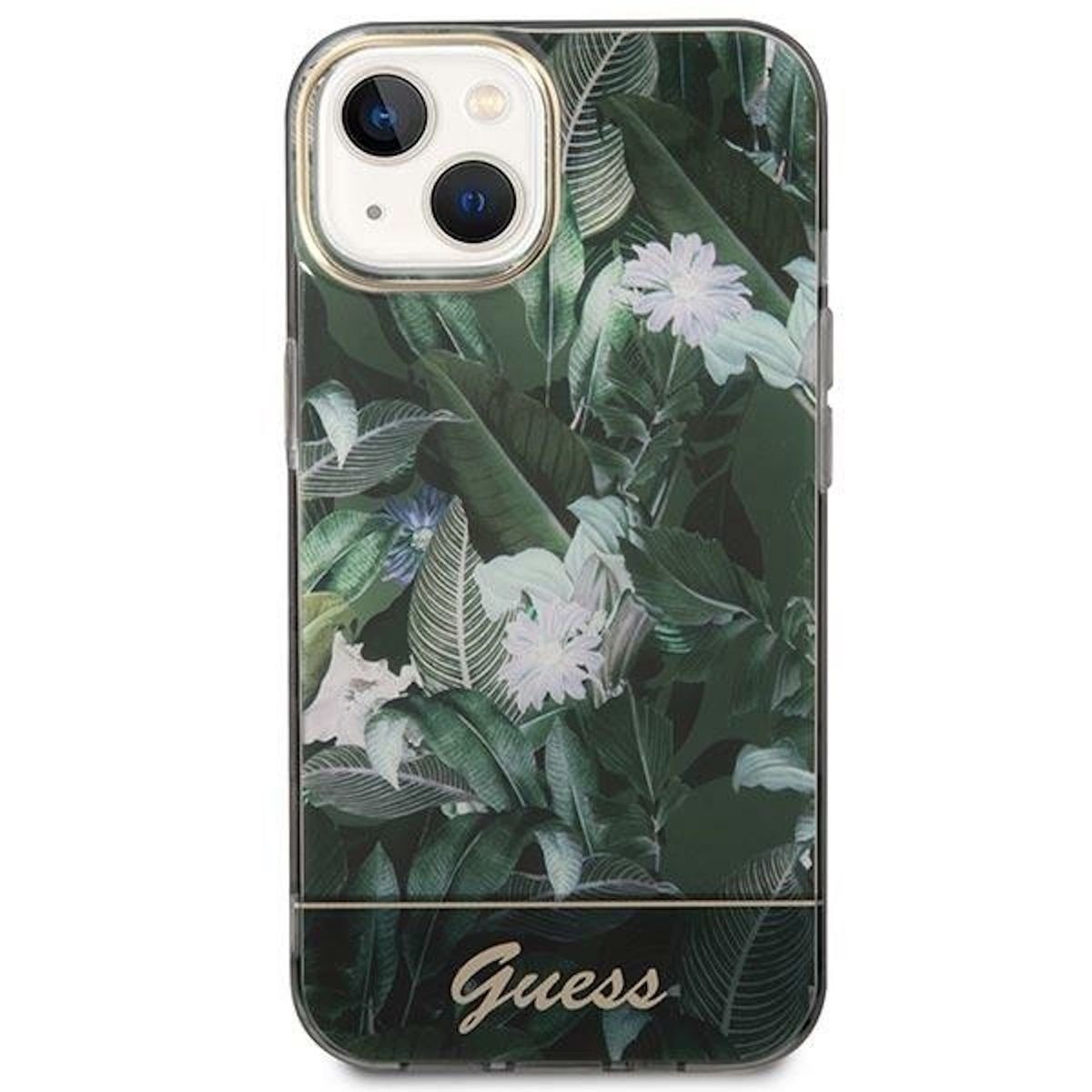 Guess Handyhülle GUESS Schutzhülle für Apple iPhone 14 Plus Cover Etui Hard Case Jungle Collection