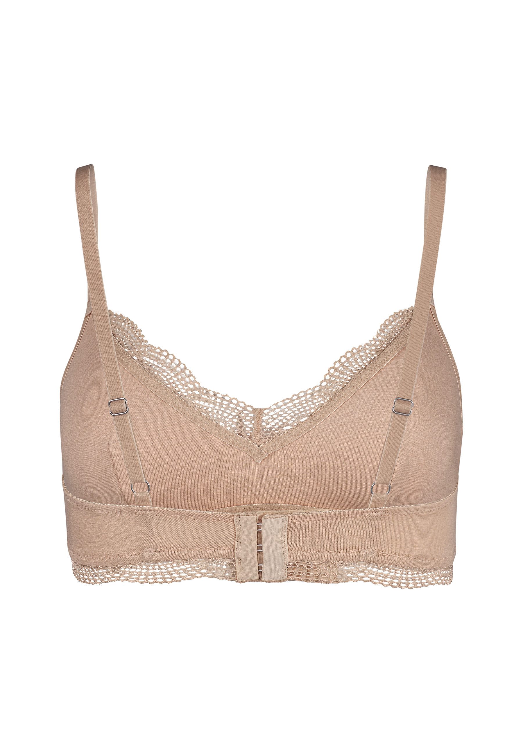 Skiny Soft-BH Classicotton V-Ausschnitt, herausnehmbare Pads, bequem, Baumwollmix, ohne Bügel