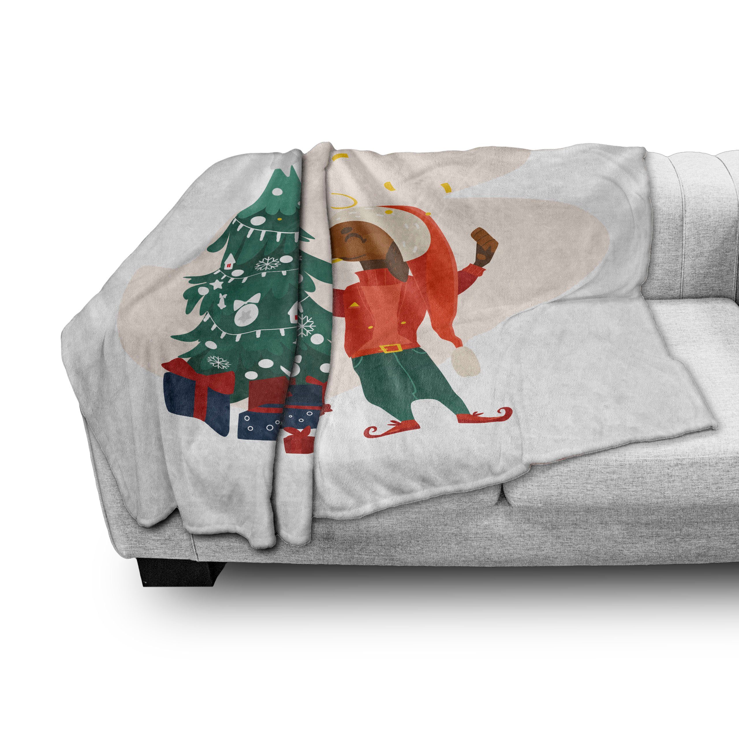 Weihnachten Hund Innen- Abakuhaus, Gemütlicher Wohndecke für Außenbereich, den Plüsch und Dackel in Kleidung