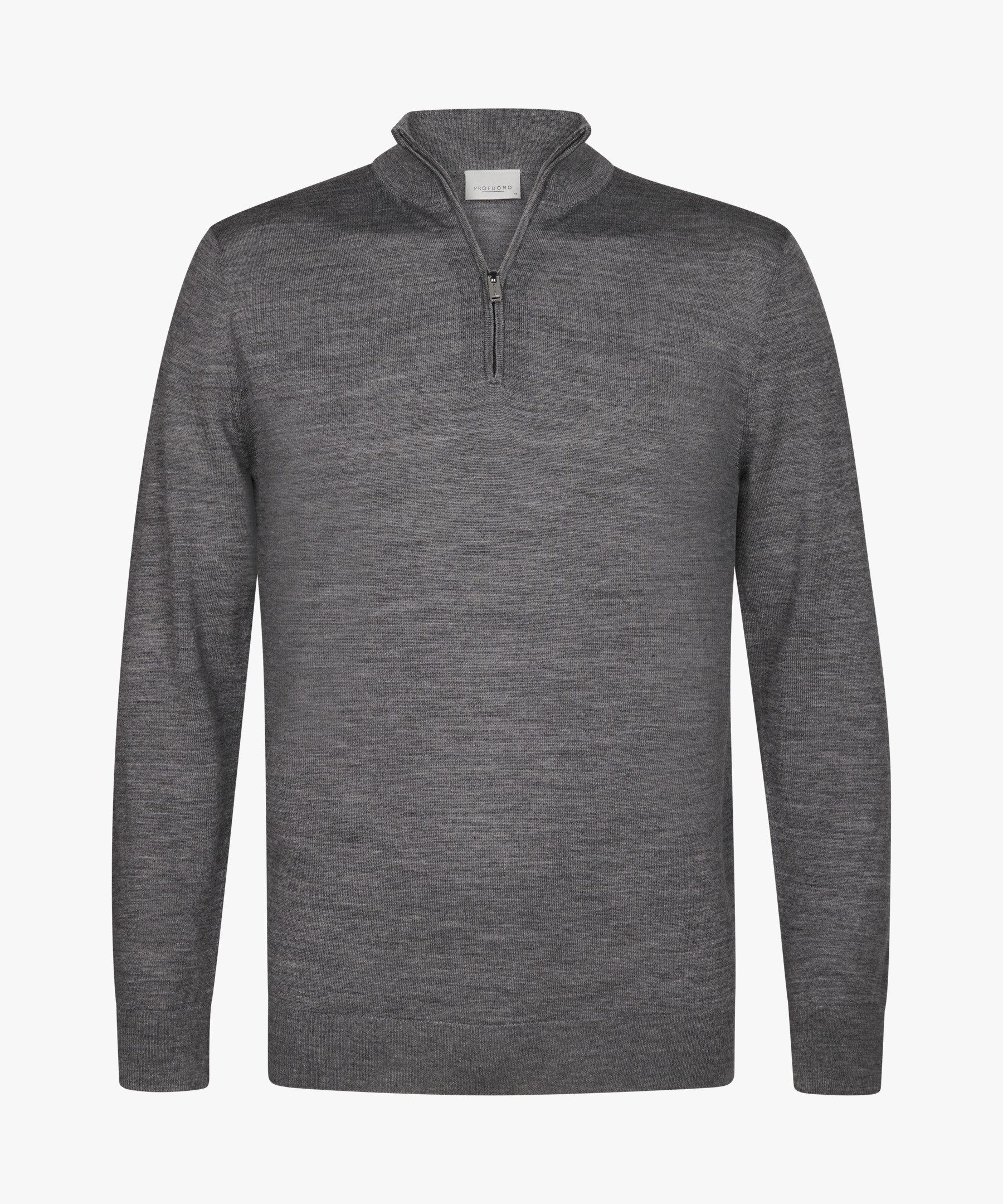 Profuomo Troyer PULLOVER HALF ZIP GREY