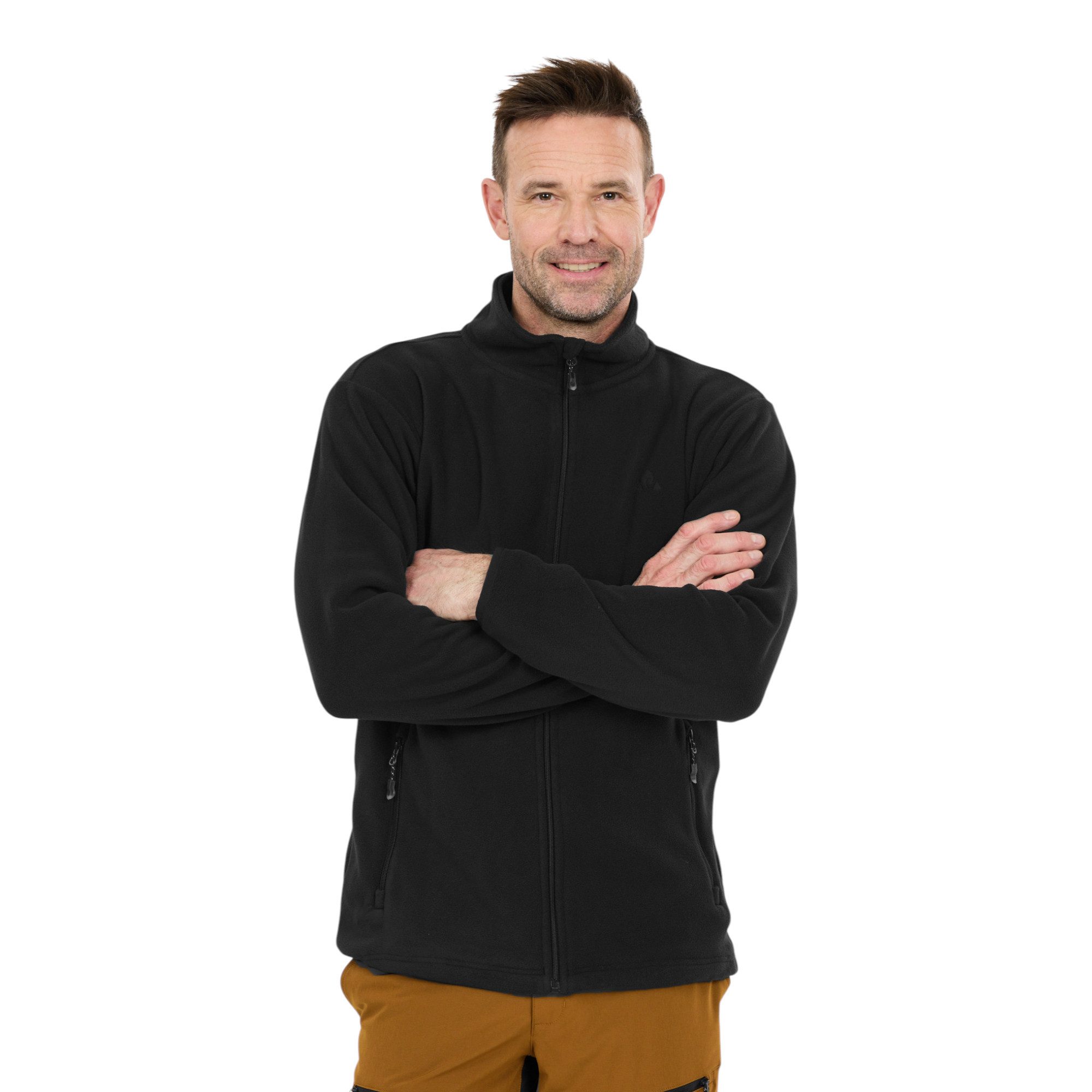 WHISTLER Fleecejacke Cocoon (Stehkragen, 100% Polyester) schwarz Herren