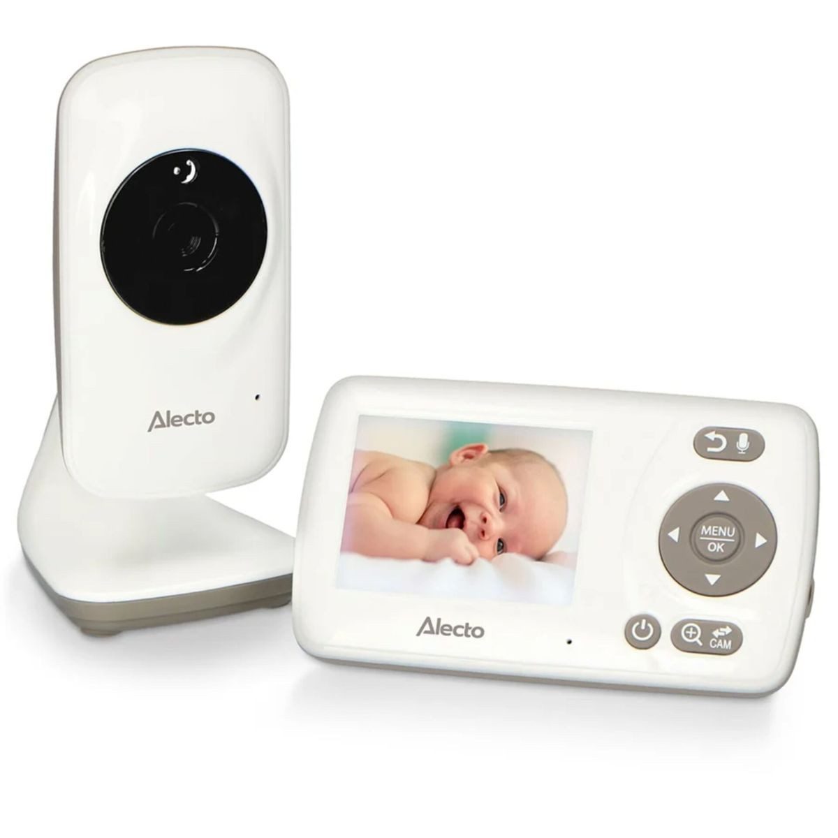 Alecto Babyphone DVM71 Babyphone 2,4 Zoll Farbdisplay mit Kamera