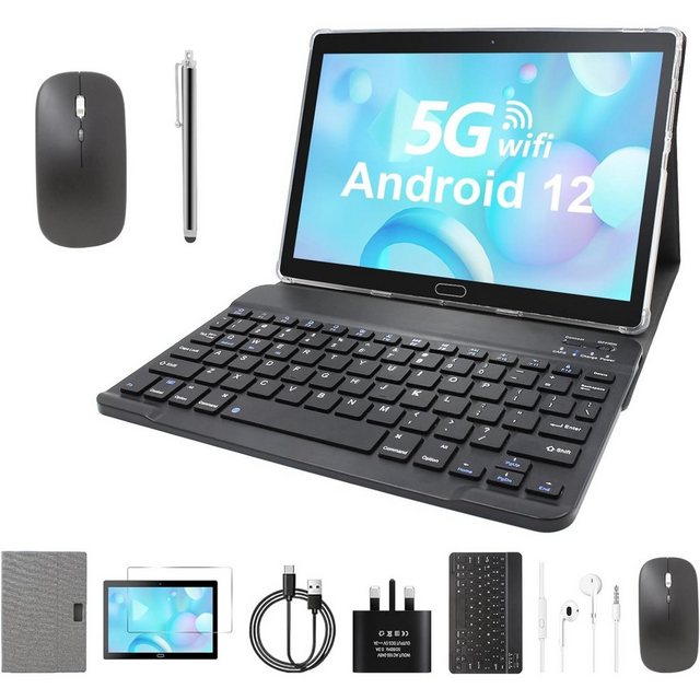 Manike P98, Dual SIM, 8GB RAM + 128GB ROM, 4G (LTE) Tablet mit tastatur Tablet (10,4