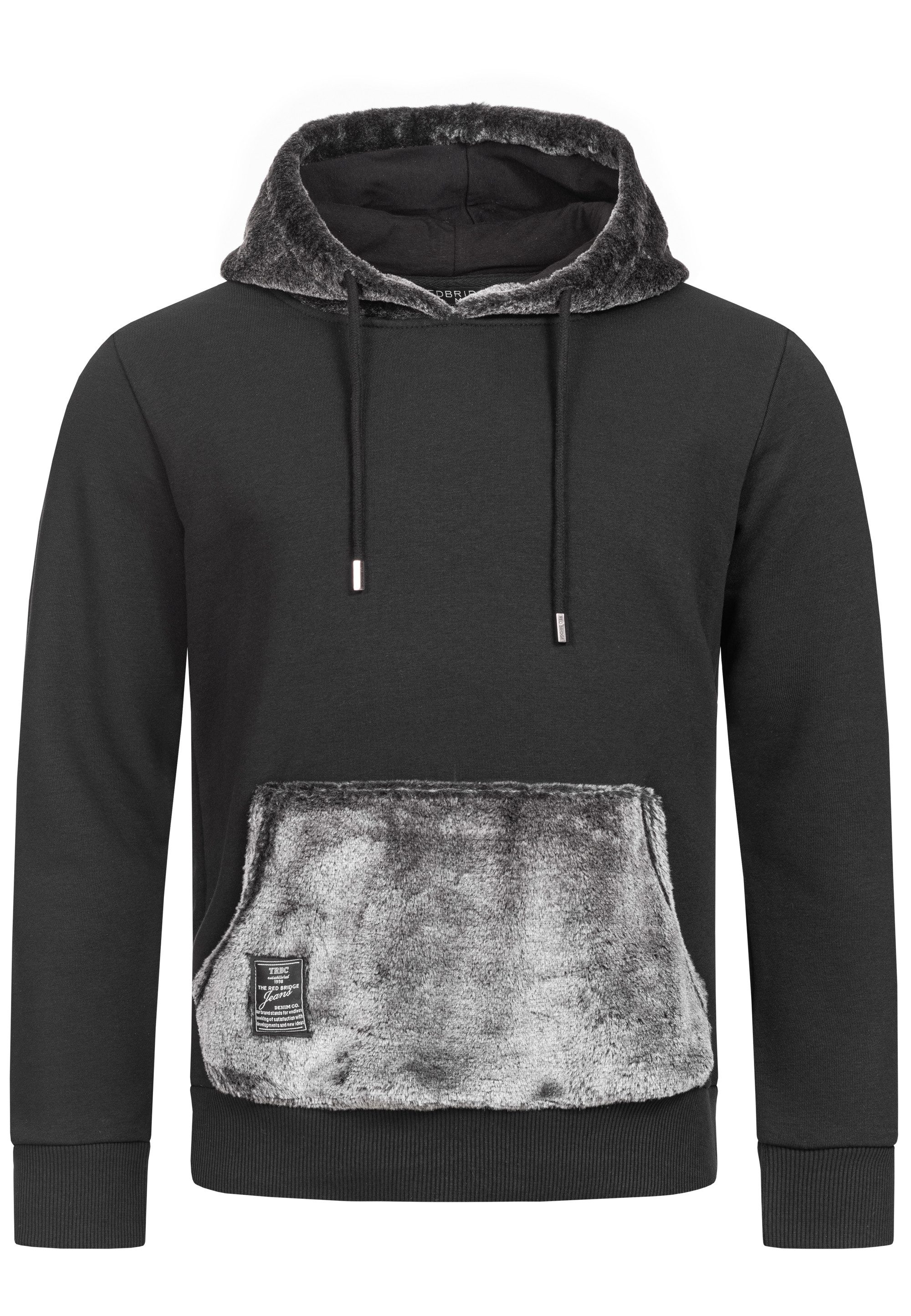 RedBridge Hoodie mit Teddyfell-Details Lässiger Kapuzenpullover günstig online kaufen
