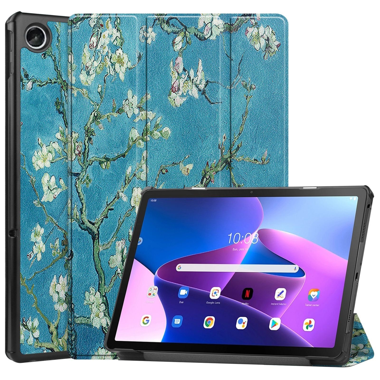Lobwerk Tablet-Hülle Schutzhülle für Lenovo M10 Plus 3rd Gen. 2022 10.6 Zoll, Wake & Sleep Funktion, Sturzdämpfung, Aufstellfunktion