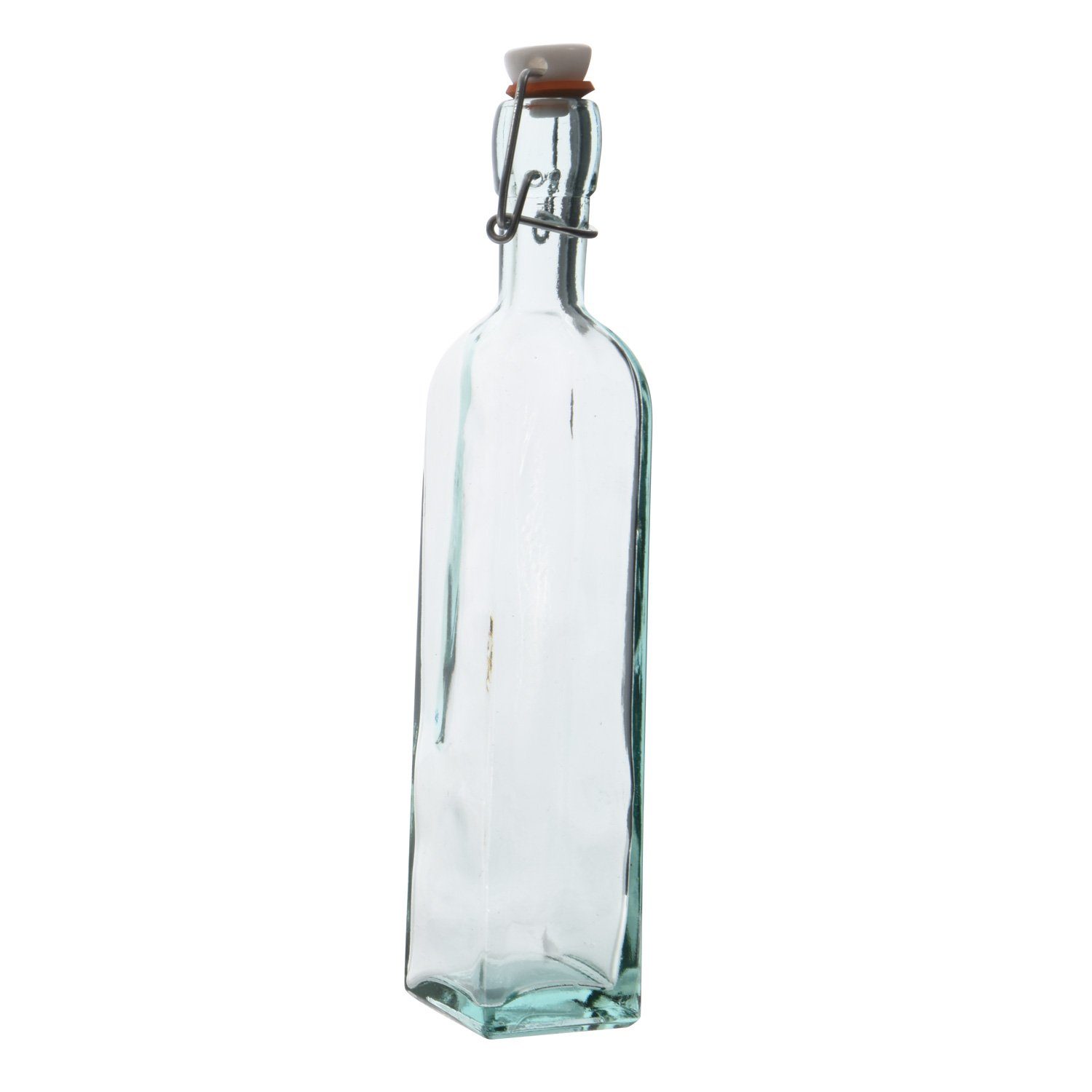 MARELIDA Trinkflasche Glasflasche Recyclingglas mit 380ml Vorratsflasche Bügelverschluss