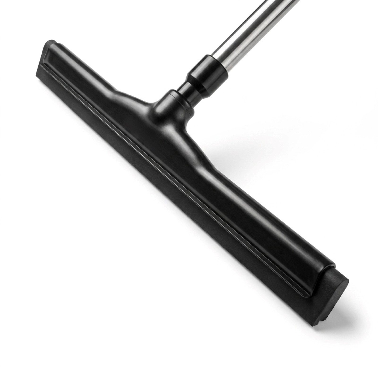 HAC24 Wasserabzieher Bodenabzieher Wasserschieber Bodenwischer, mit Stil 140 cm Edelstahl Schwarz 45 cm Breite Doppel-Abziehlippe
