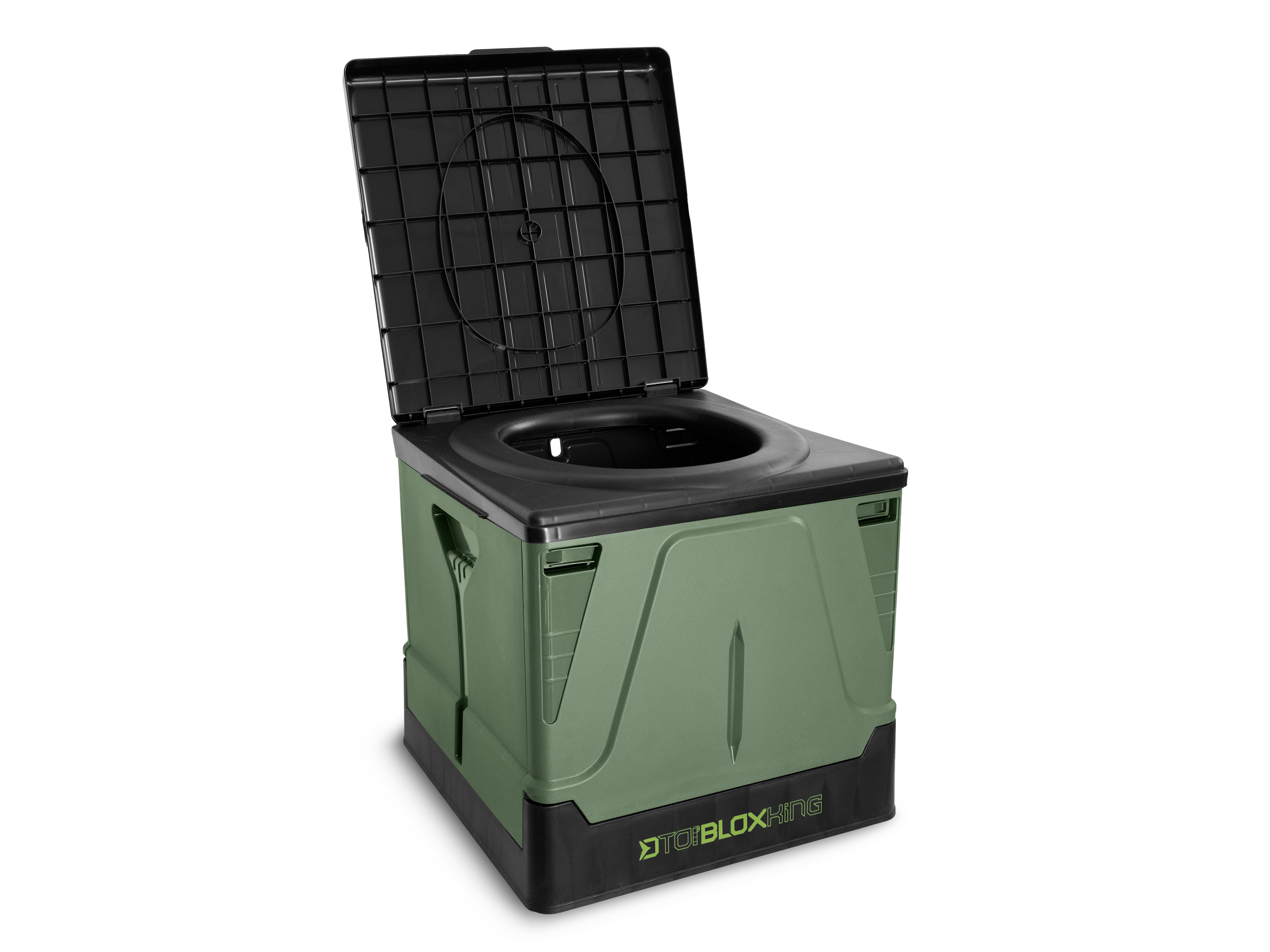 Delphin.sk Campingtoilette Toilette + Beutel - Klo Angeln Camping Outdoor Reisen Stromausfall, (12-St), Lässt sich leicht aufbauen und eignet sich gut zum Lagern
