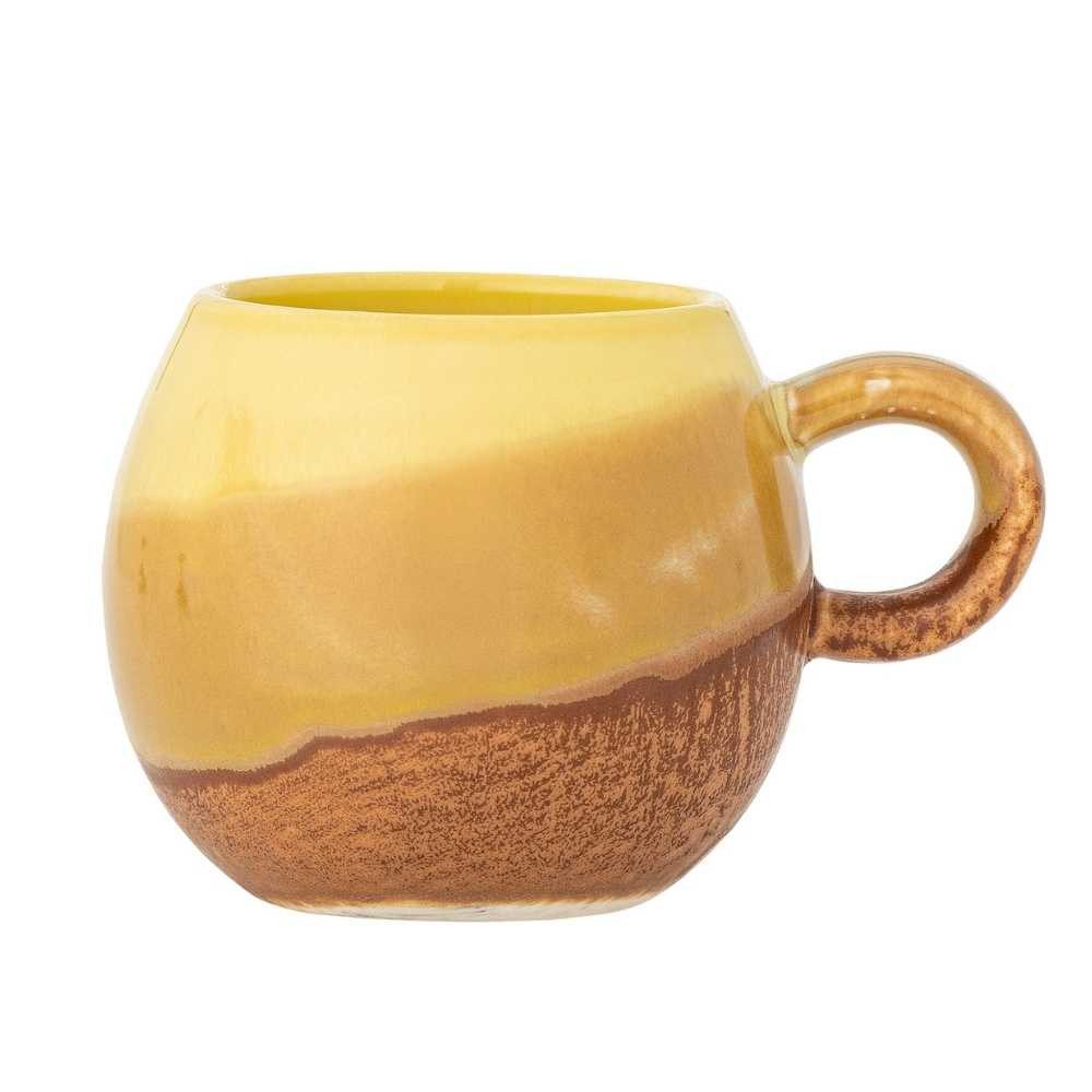 Bloomingville Becher Bloomingville Becher PAULA Gelb Braun mit Henkel