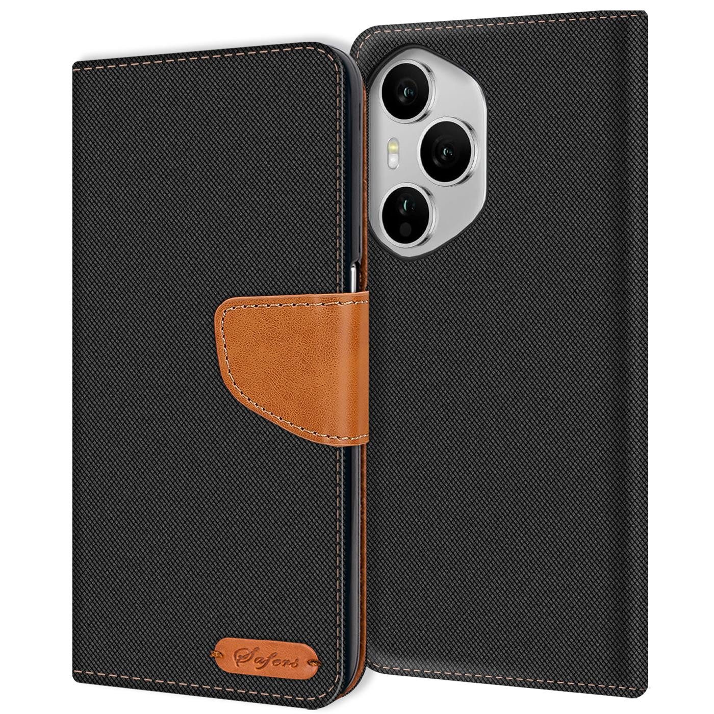 CoolGadget Handyhülle Denim Schutzhülle Flip Case für Honor 400 Pro 6,7 Zoll, Book Cover Handy Tasche Hülle für Honor 400 Pro Klapphülle