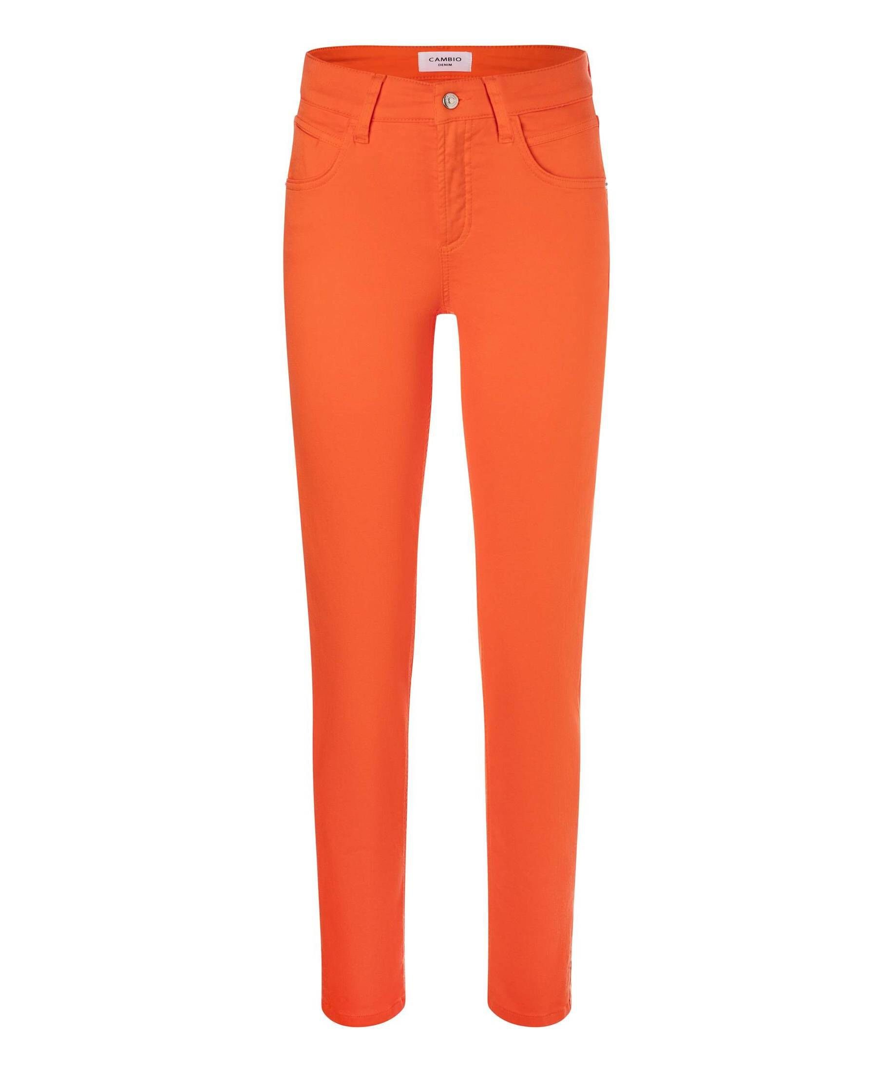 Cambio Culotte Damen Jeans PINA Slim Fit verkürzt (1-tlg) orange (33)
