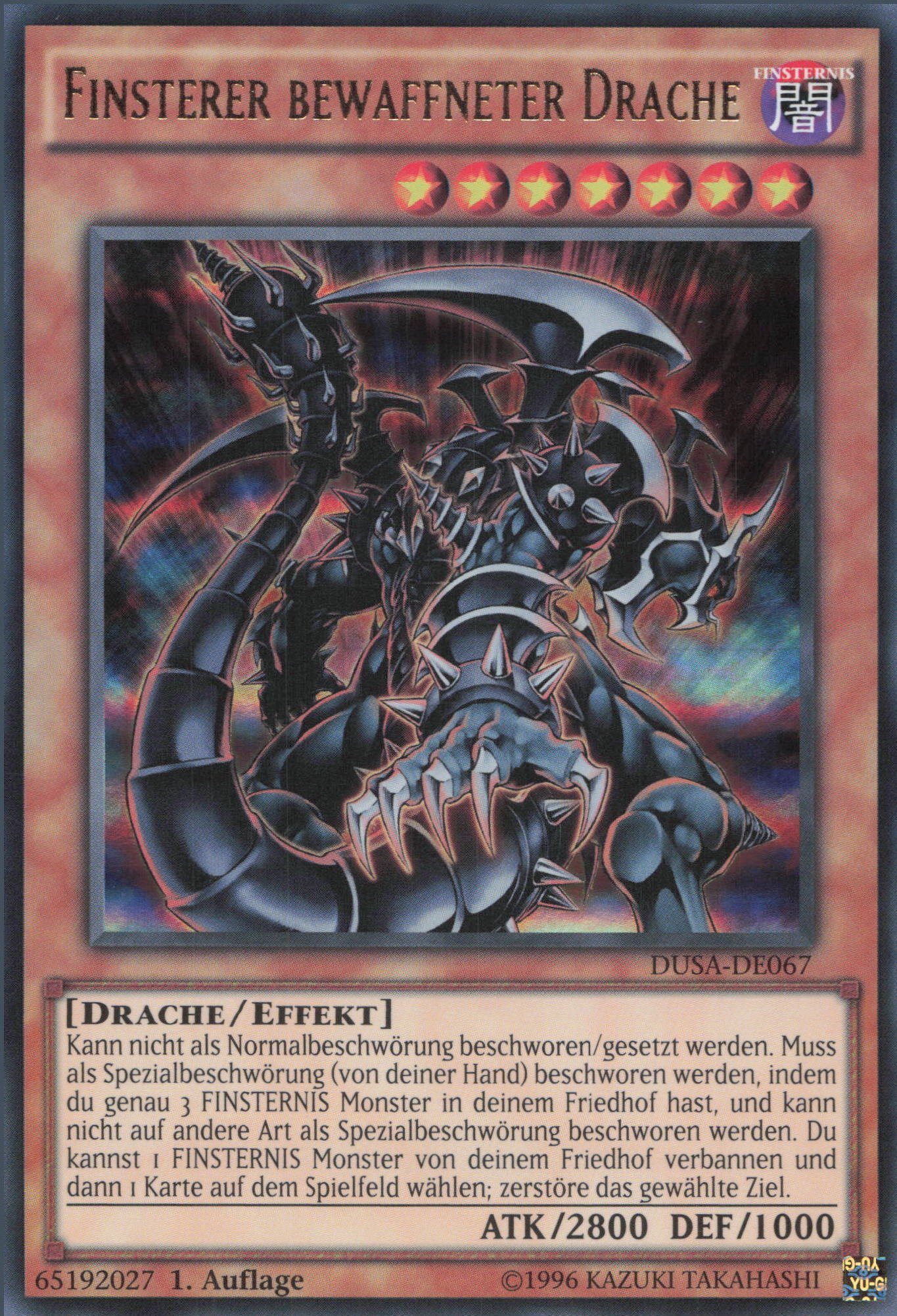 ReCollectibles Sammelkarte YuGiOh Finsterer bewaffneter Drache, Yu-Gi ...